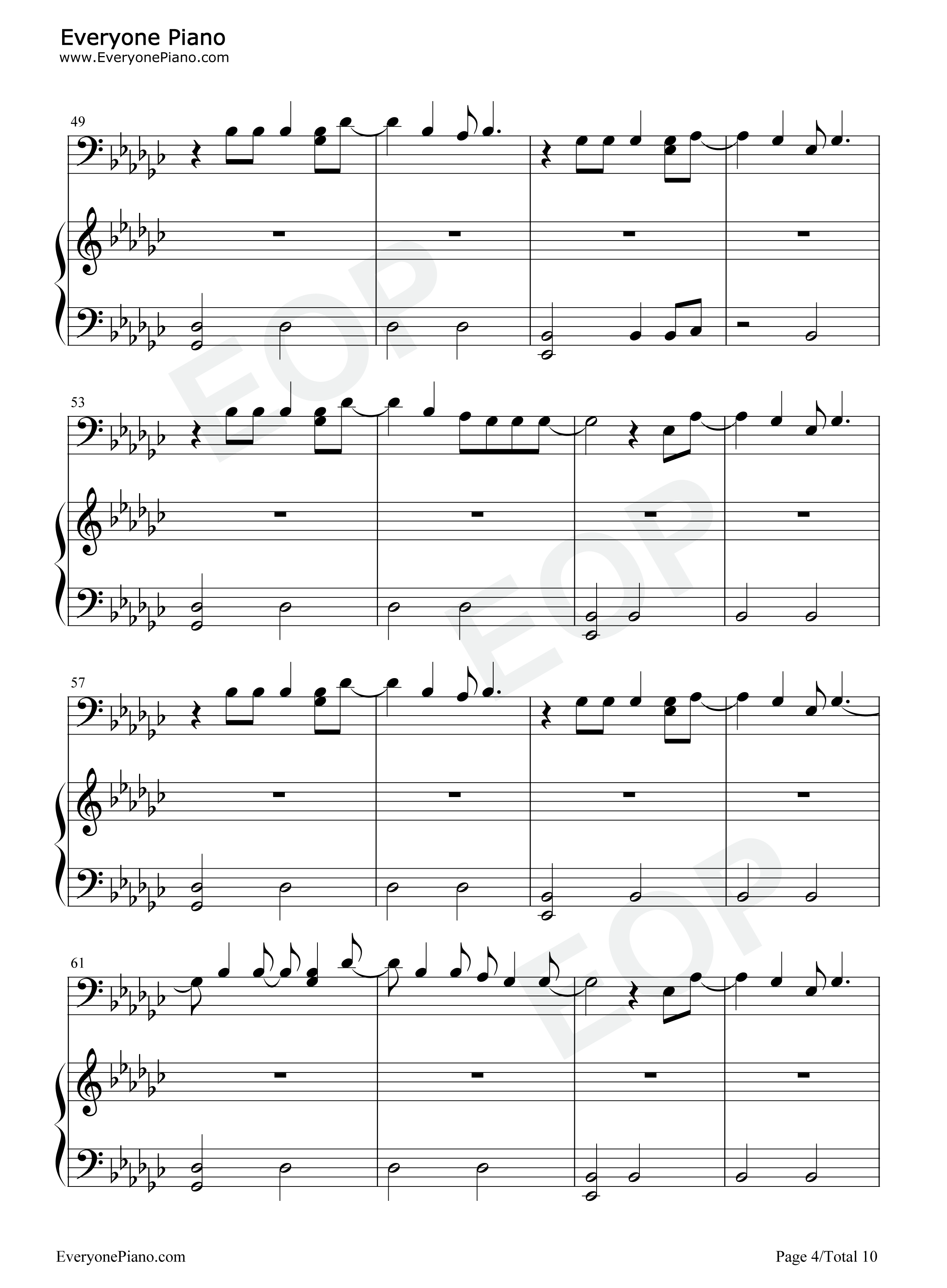 Exile钢琴谱_Taylor_Swift_Bon_Iver