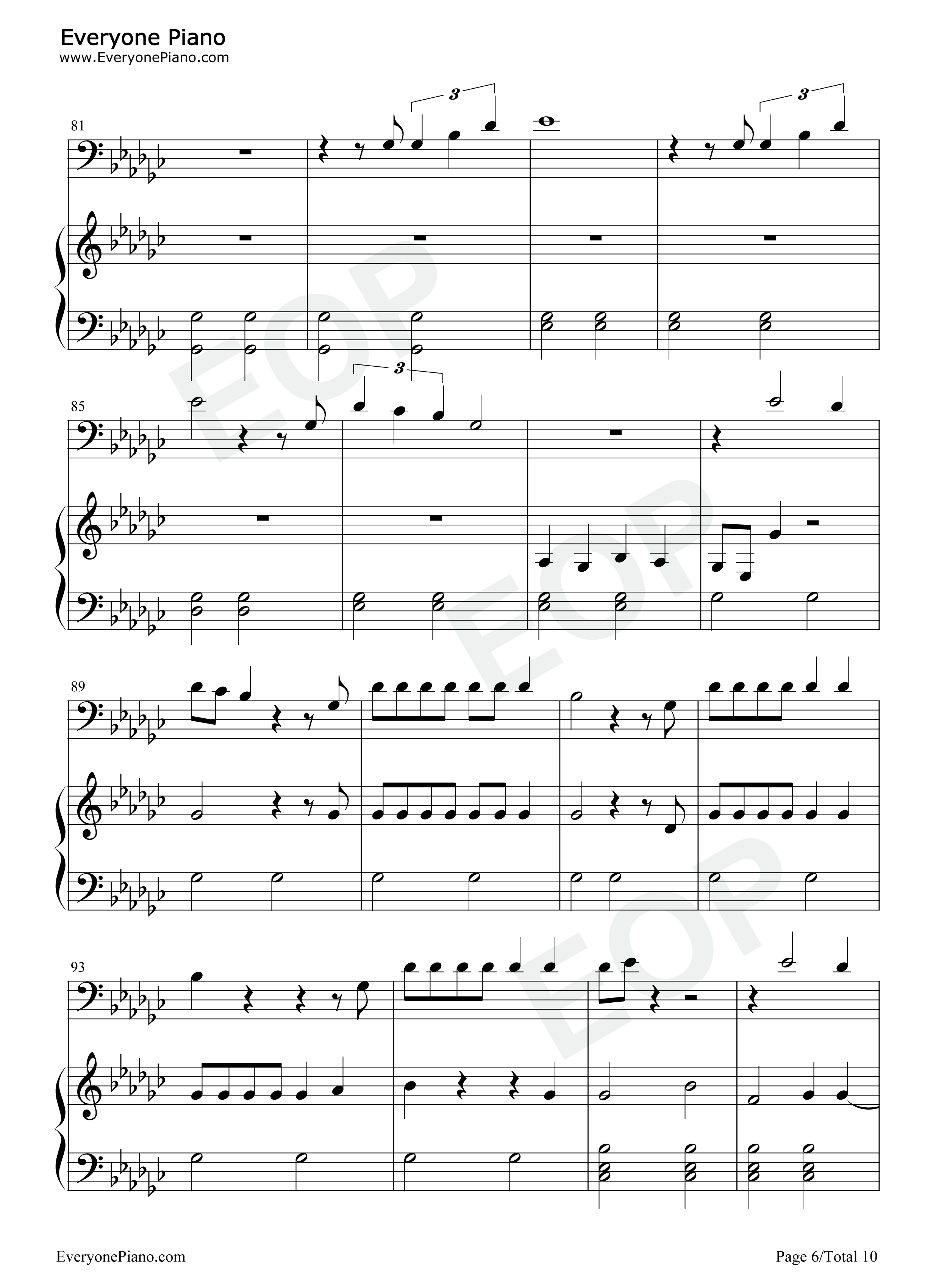 Exile钢琴谱_Taylor_Swift_Bon_Iver