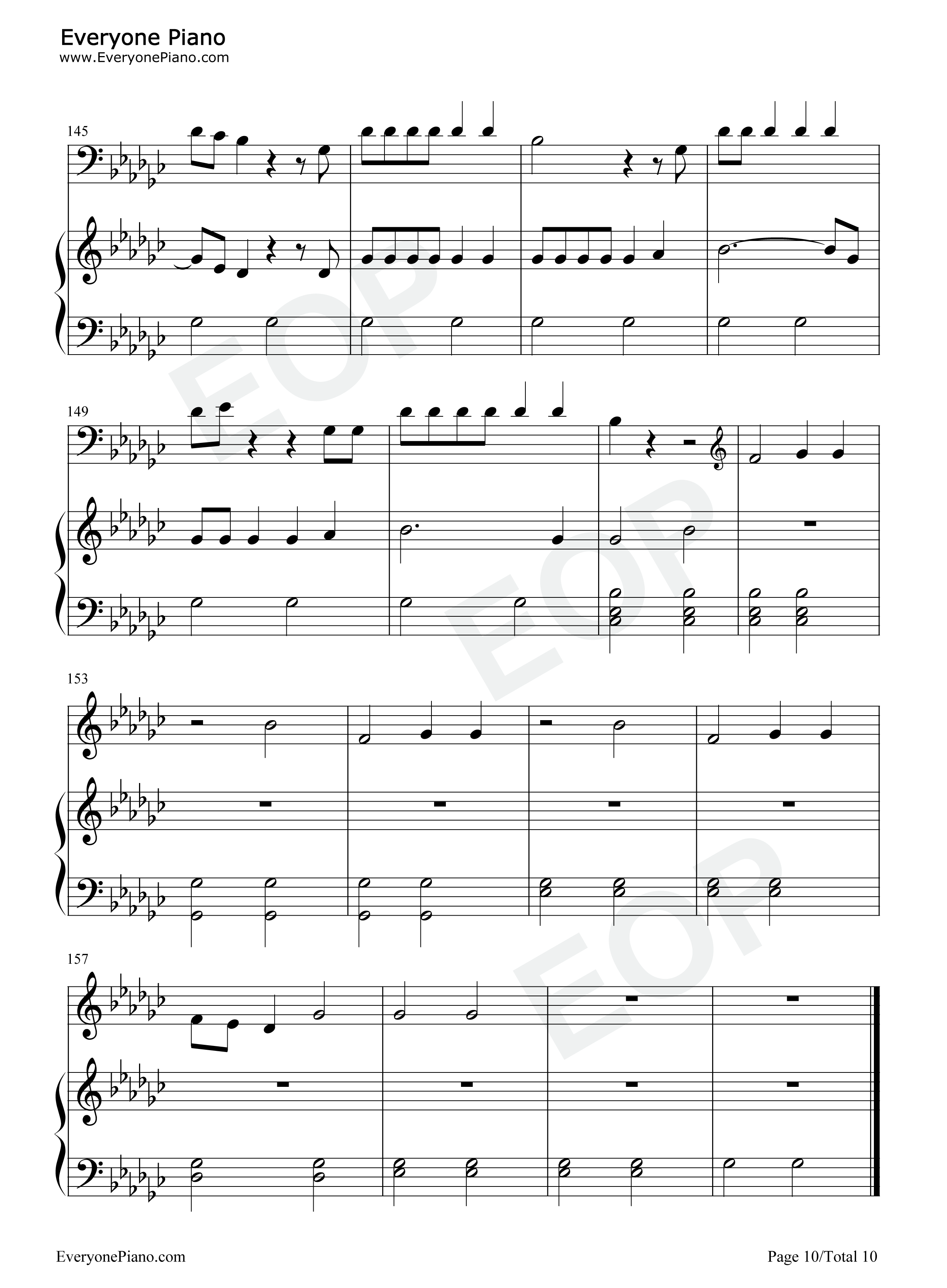 Exile钢琴谱_Taylor_Swift_Bon_Iver