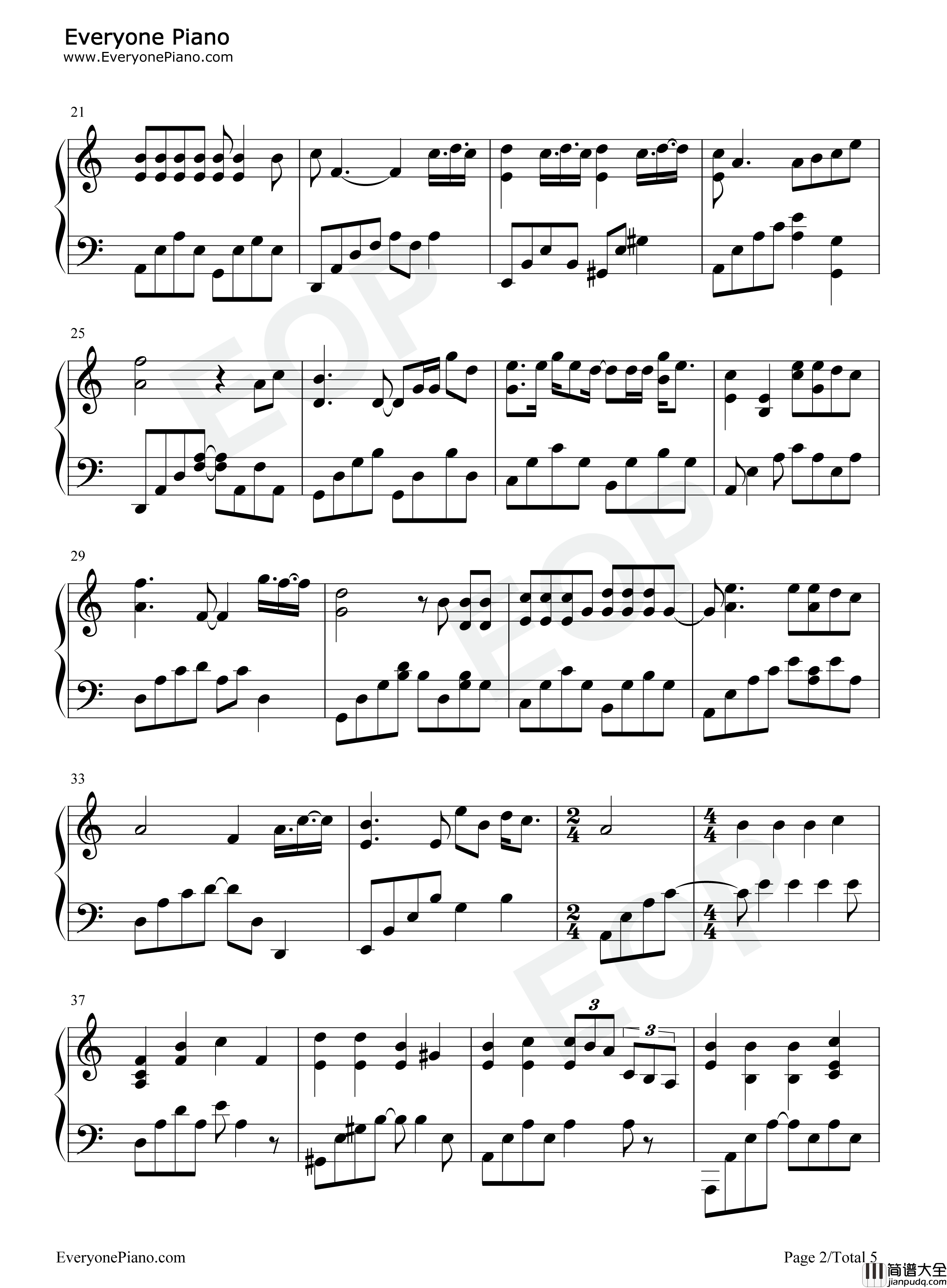 离开的那一些钢琴谱_林俊杰