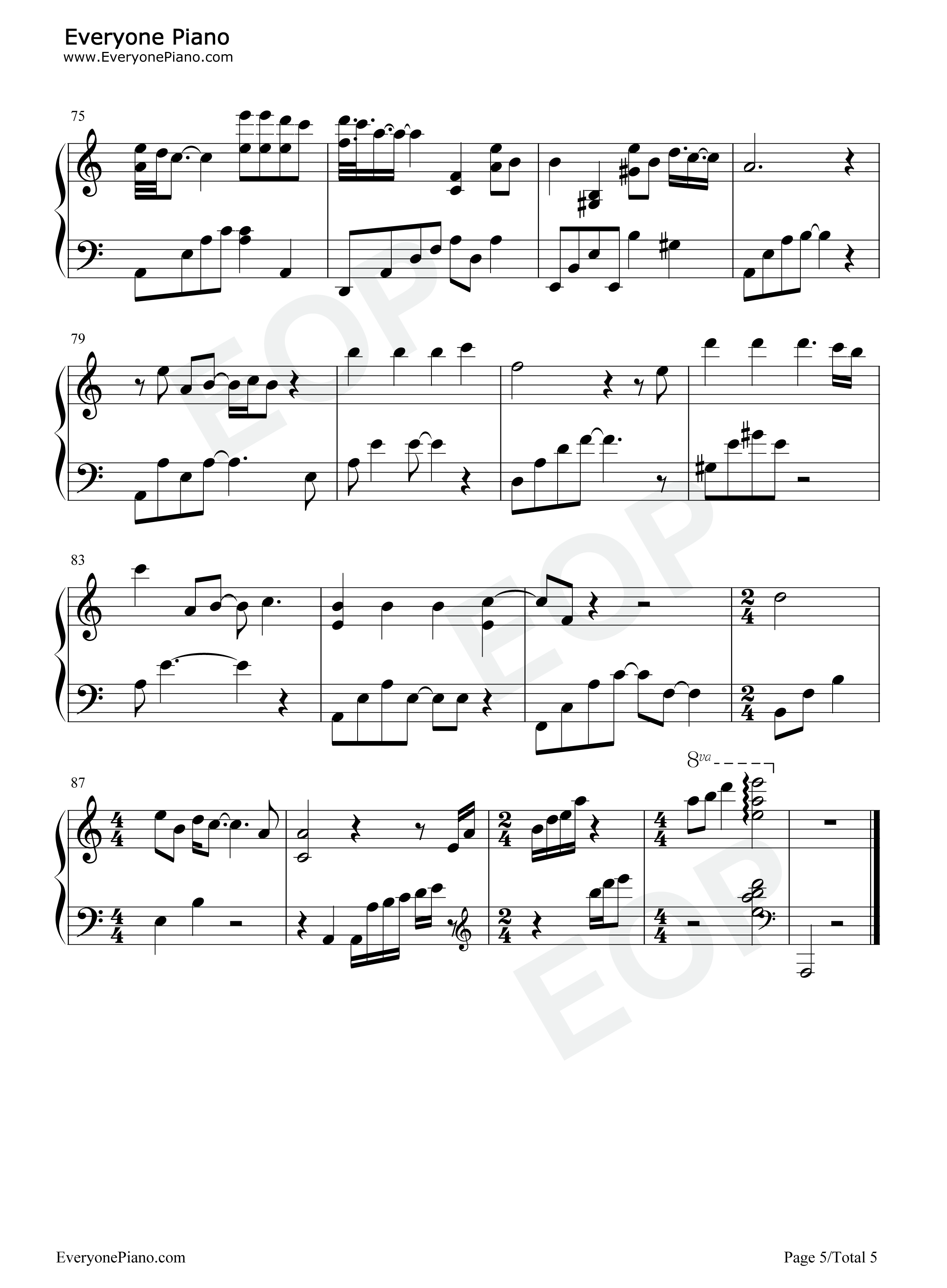 离开的那一些钢琴谱_林俊杰