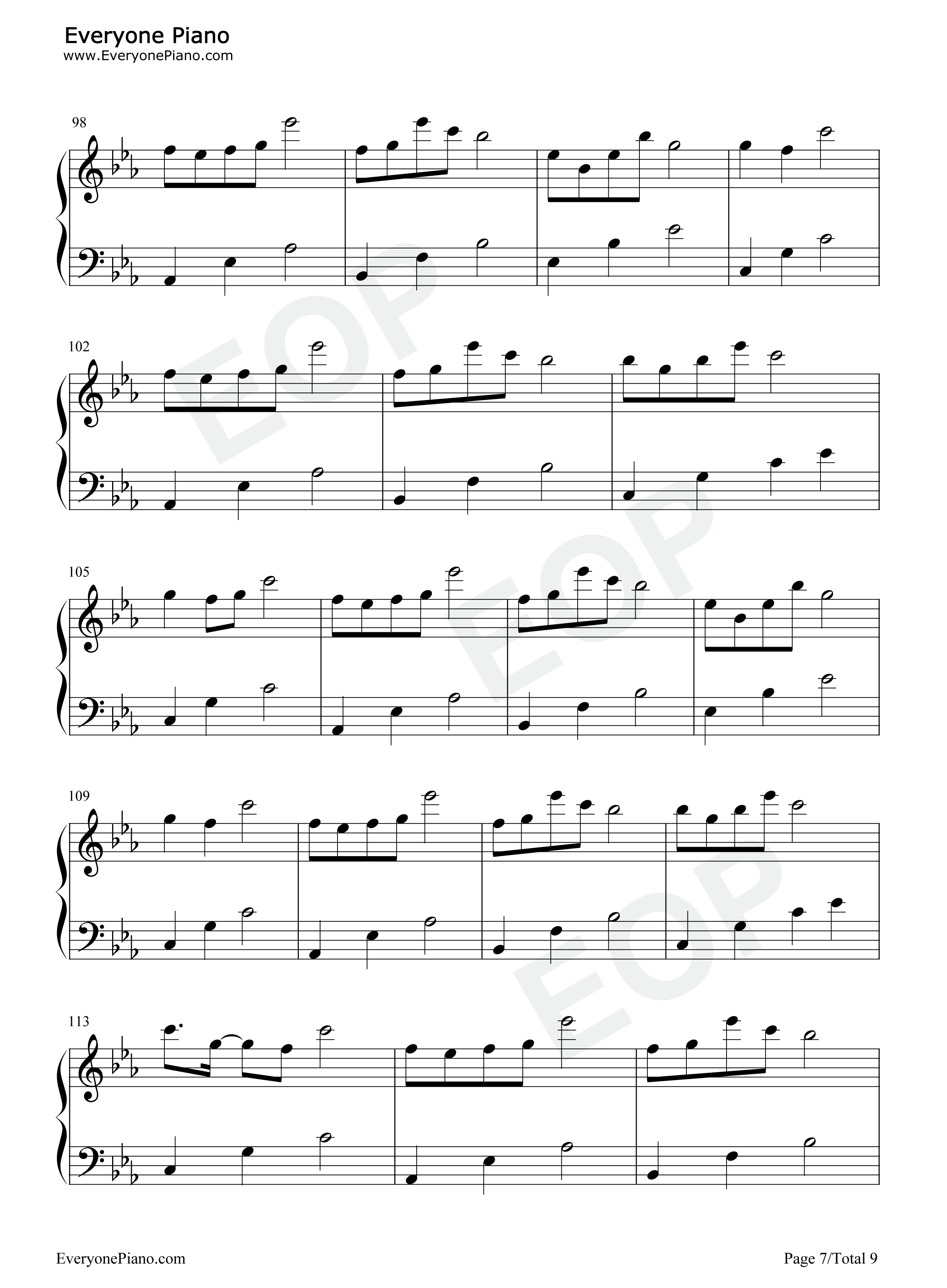 爱上你的微笑钢琴谱_李哈哈