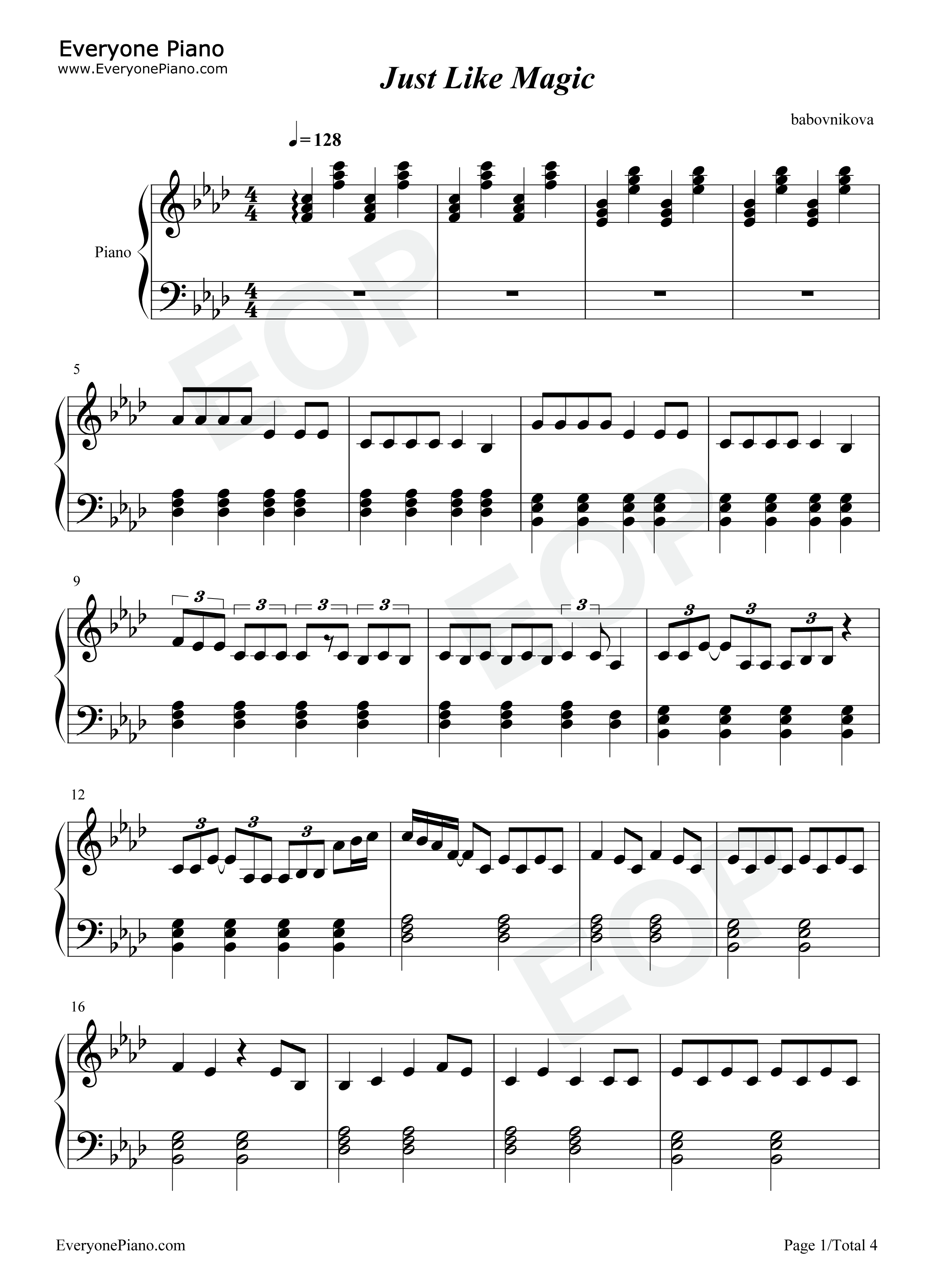 Just_Like_Magic钢琴谱_Ariana_Grande