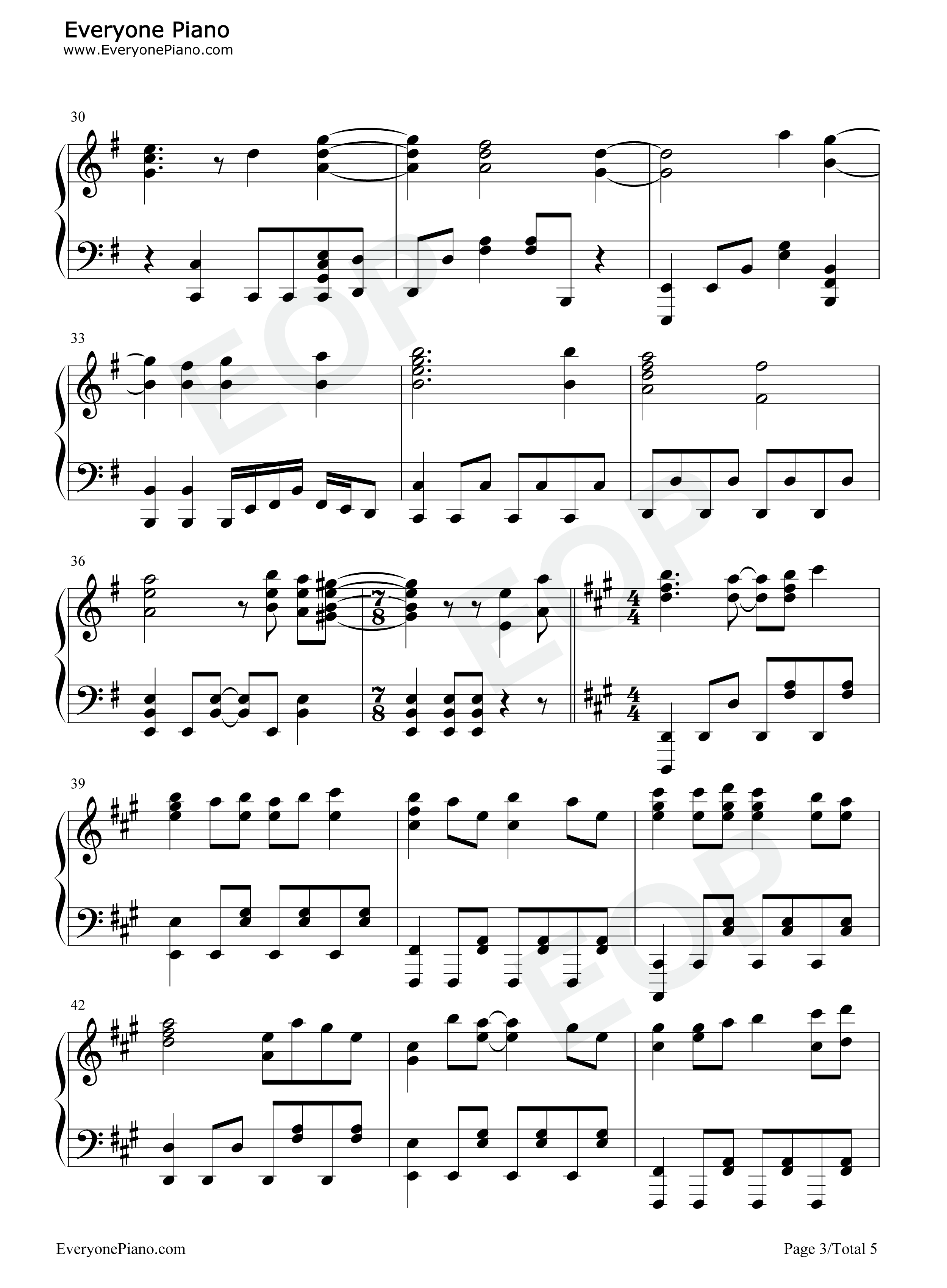 Nameless_Story钢琴谱_岸田教团&THE明星Rockets