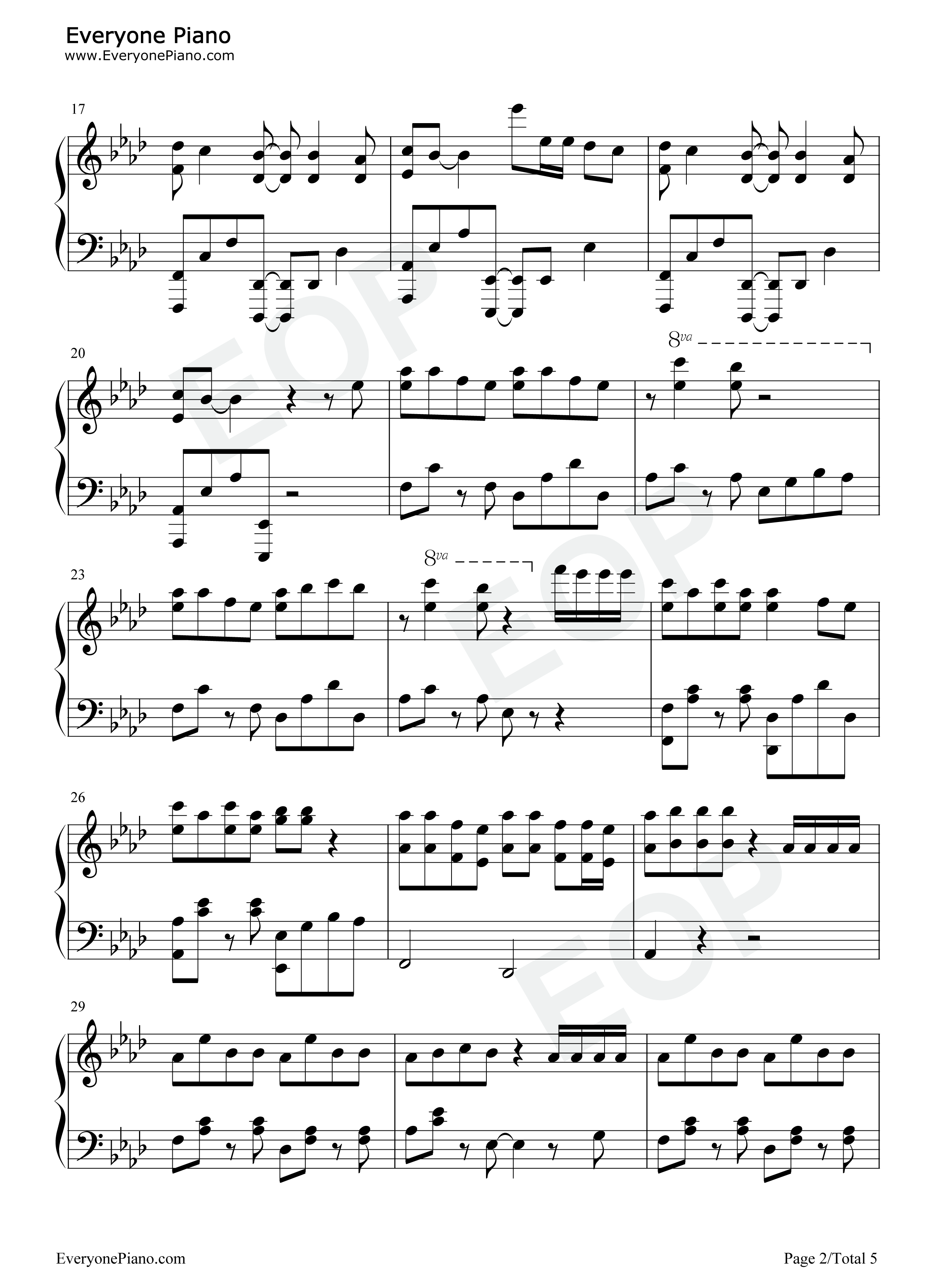 放个大招给你看钢琴谱_永彬Ryan.B