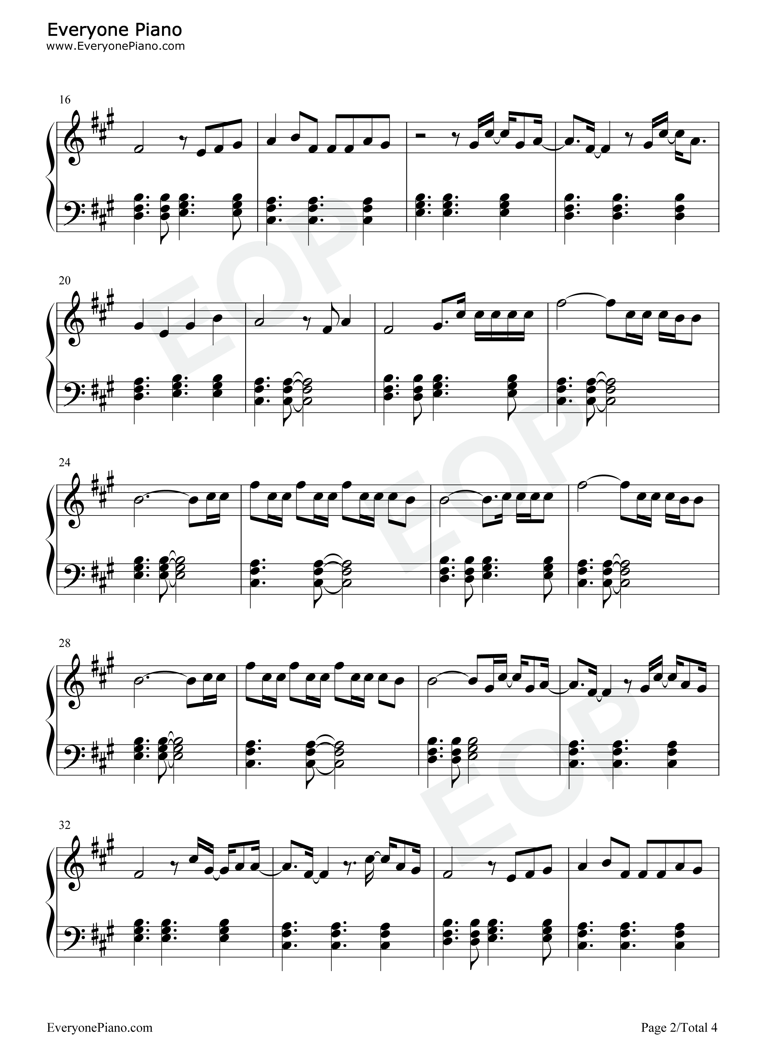 Fever钢琴谱_Dua_Lipa_Angèle