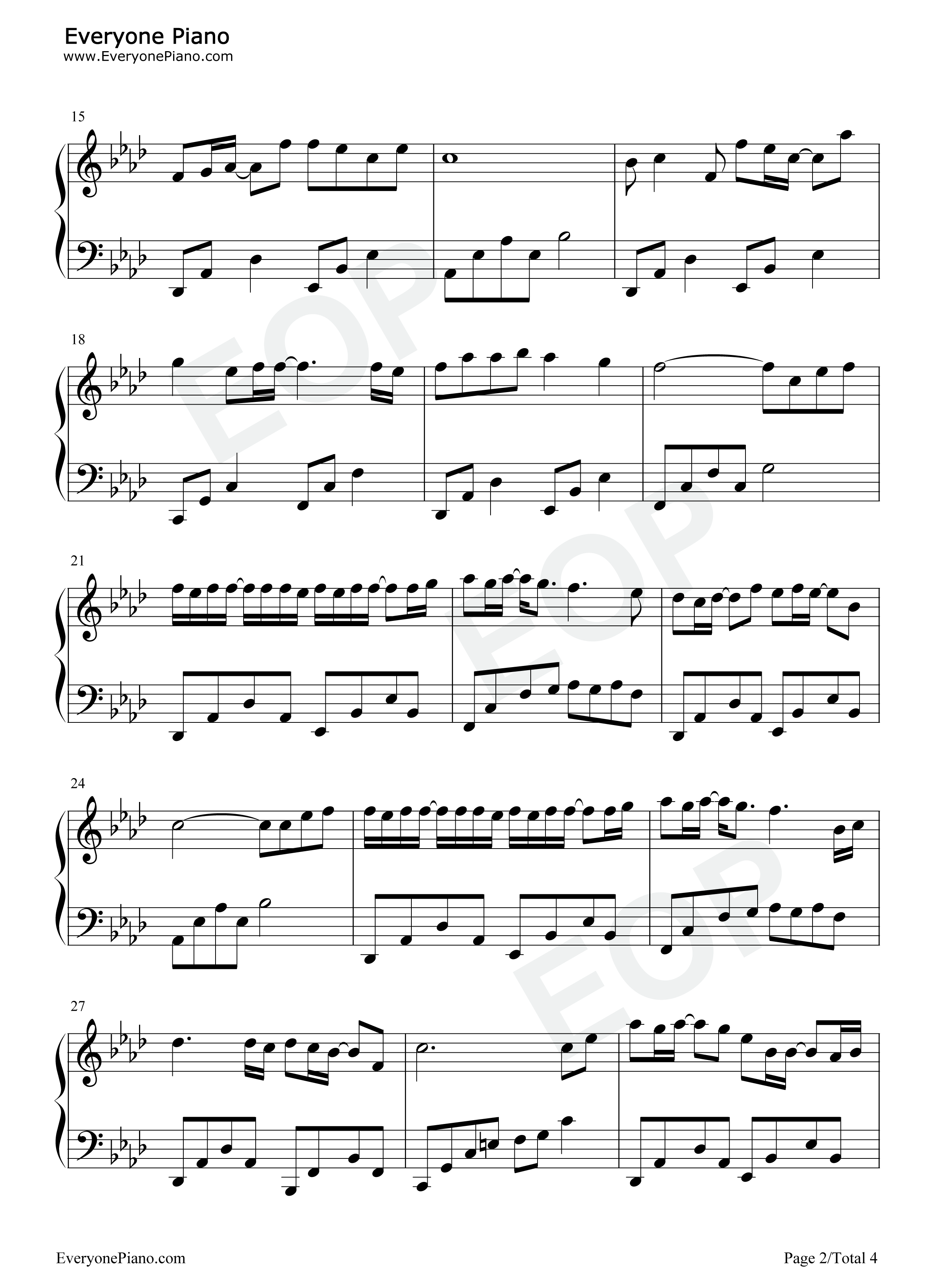 众相渡他钢琴谱_执素兮