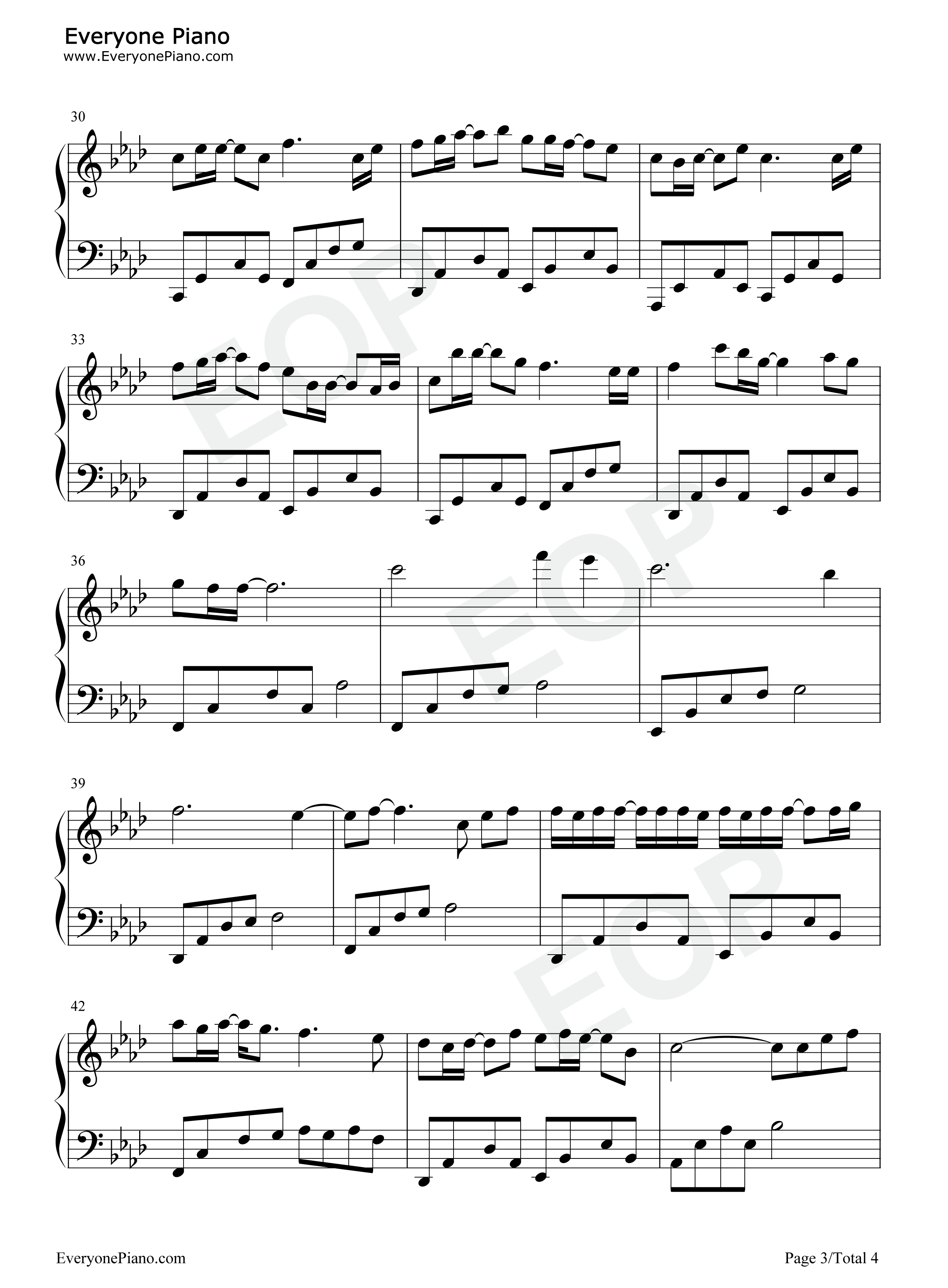 众相渡他钢琴谱_执素兮