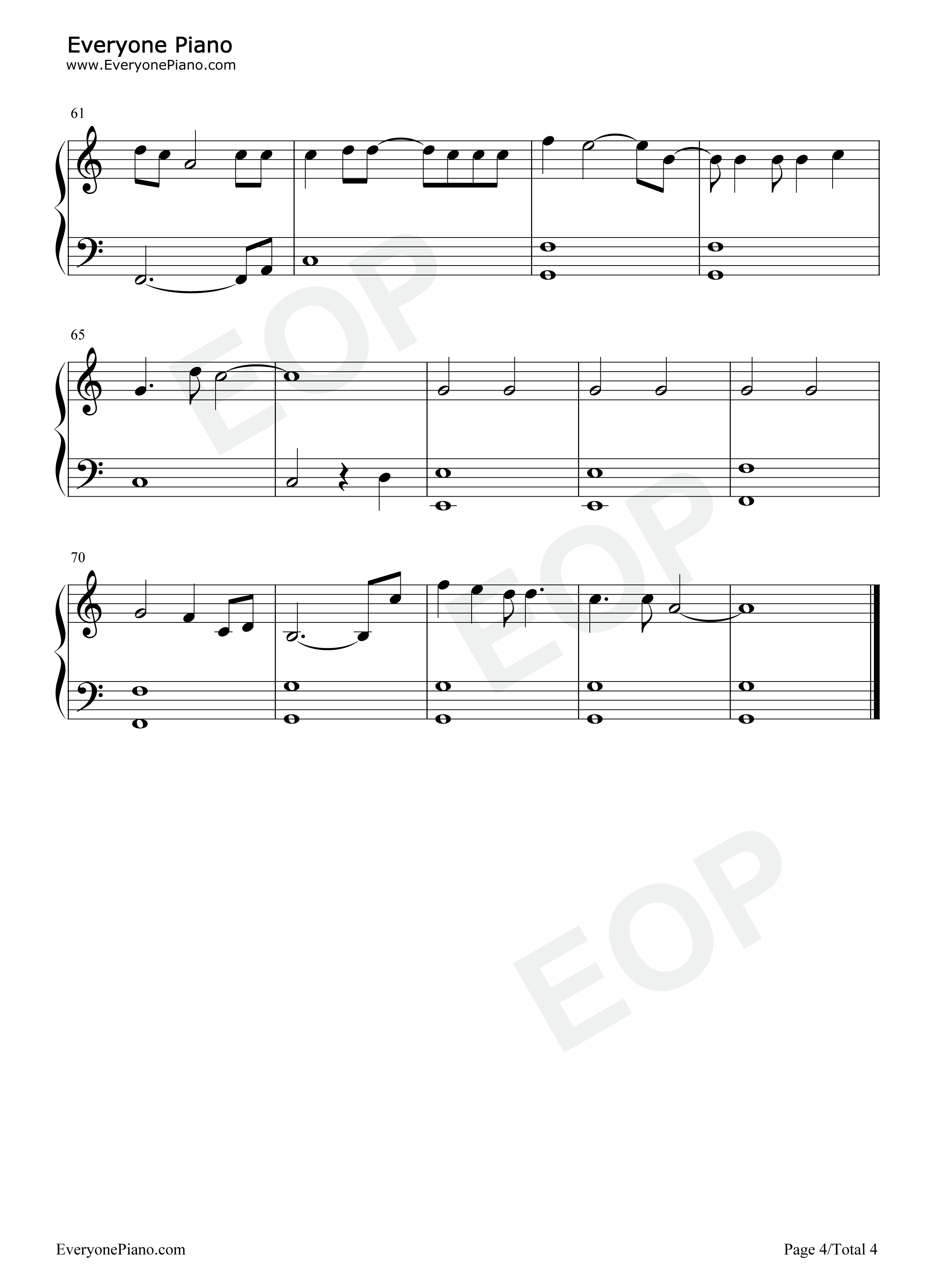 Mermaid钢琴谱_脸红的思春期