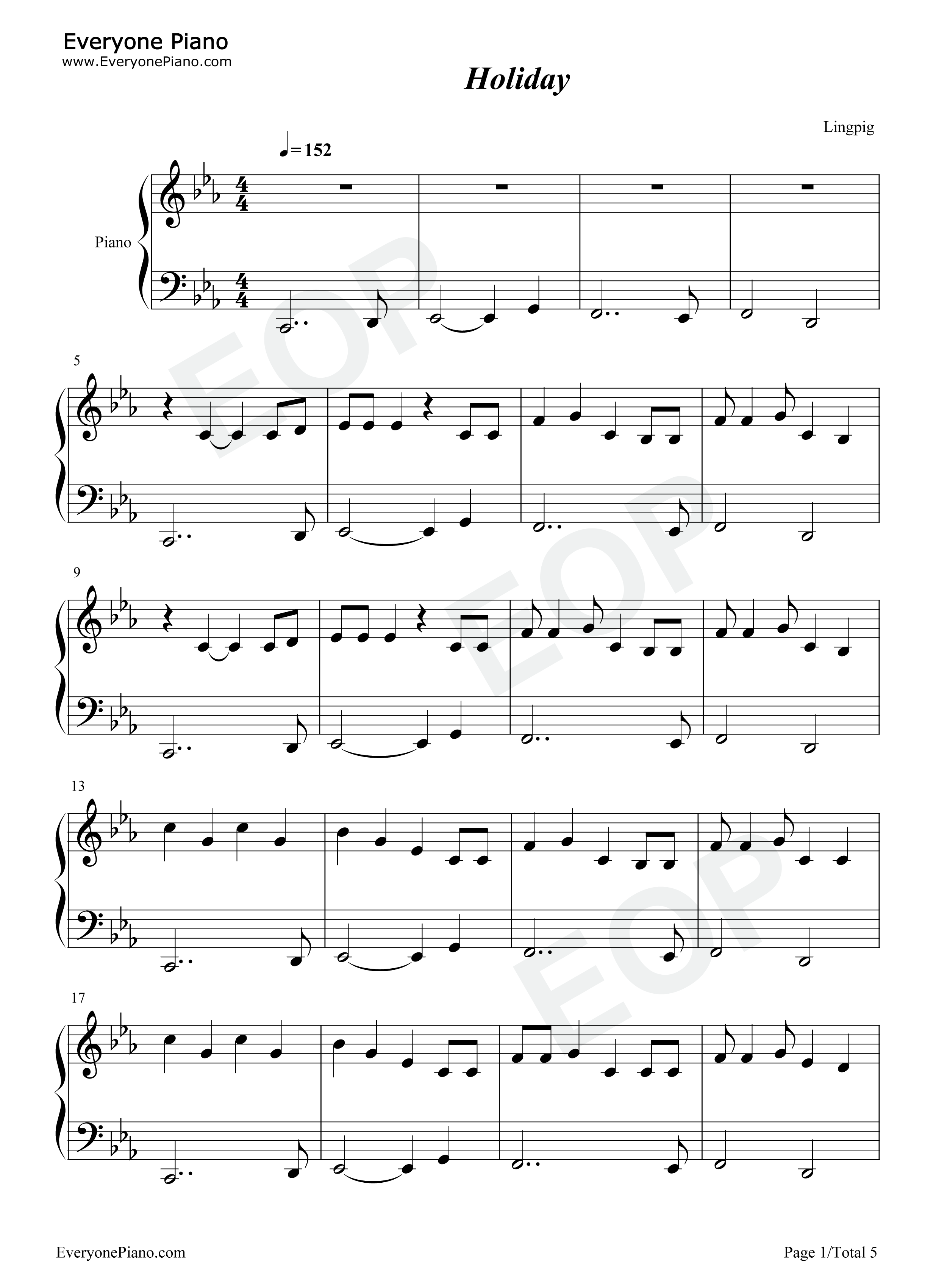 Holiday钢琴谱_Lil_Nas_X