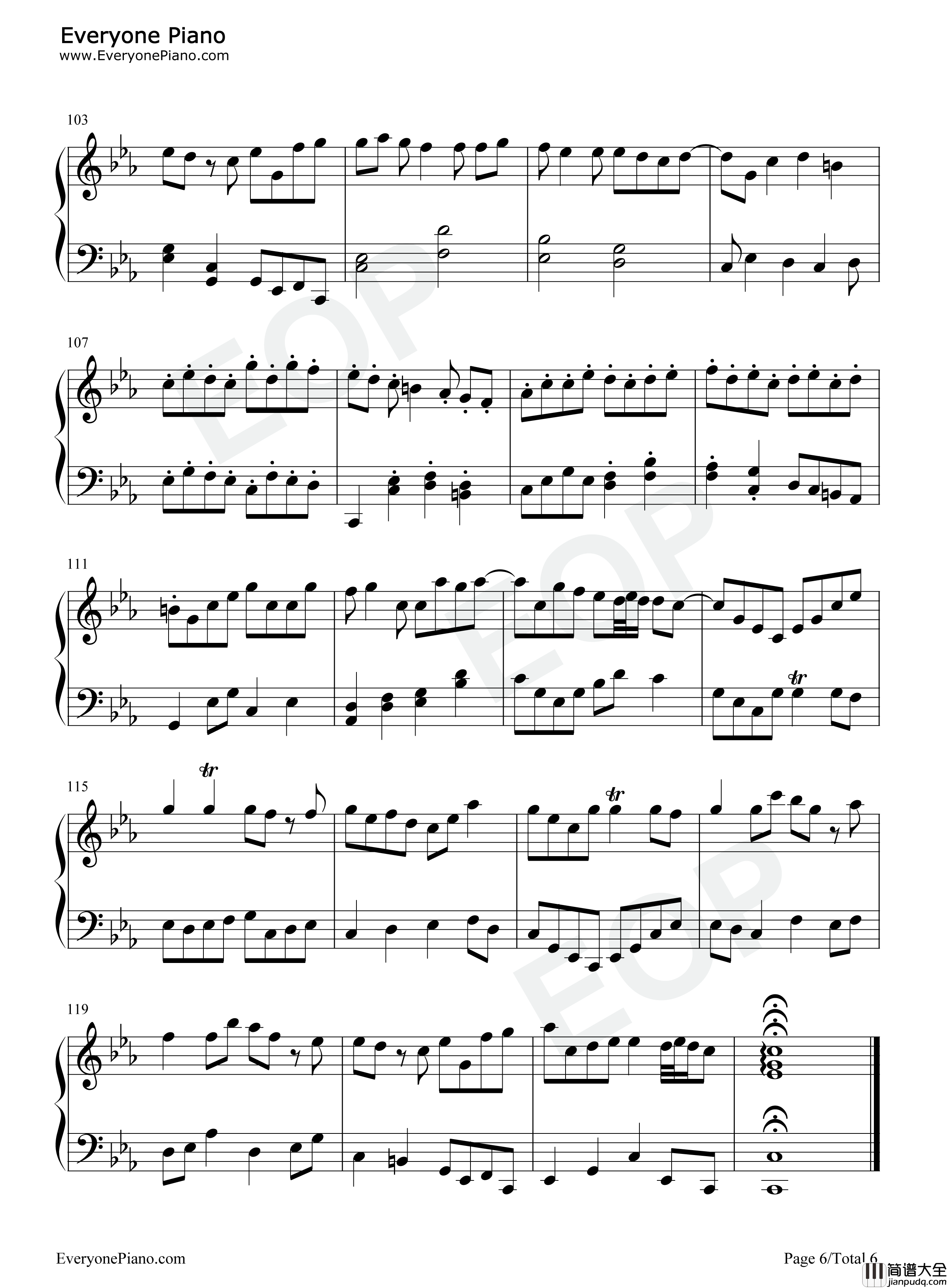 巴赫の幻想曲钢琴谱_IDW哒