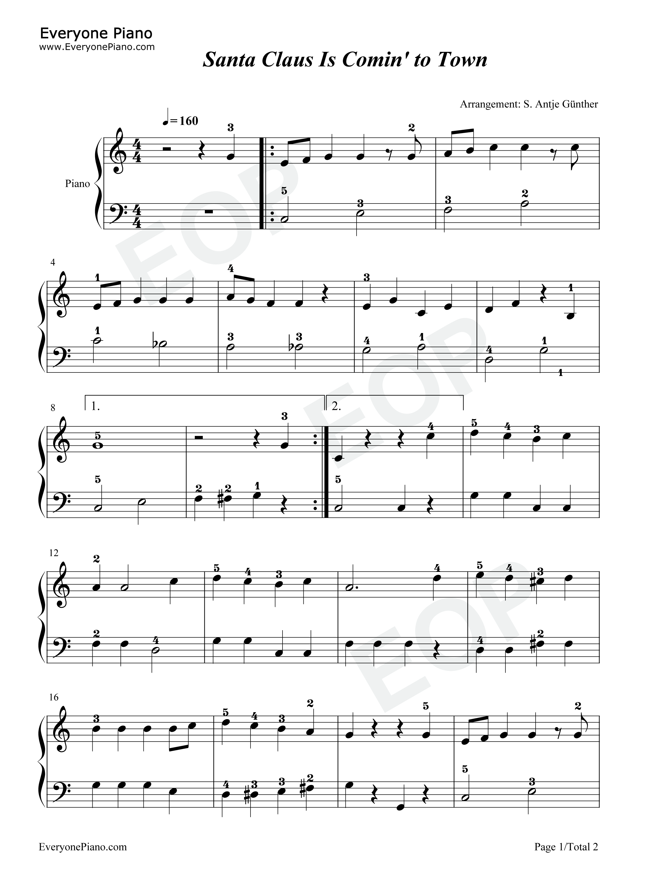 Santa_Claus_Is_Comin_to_Town钢琴谱_J._Fred_Coots_Haven_Gillespie