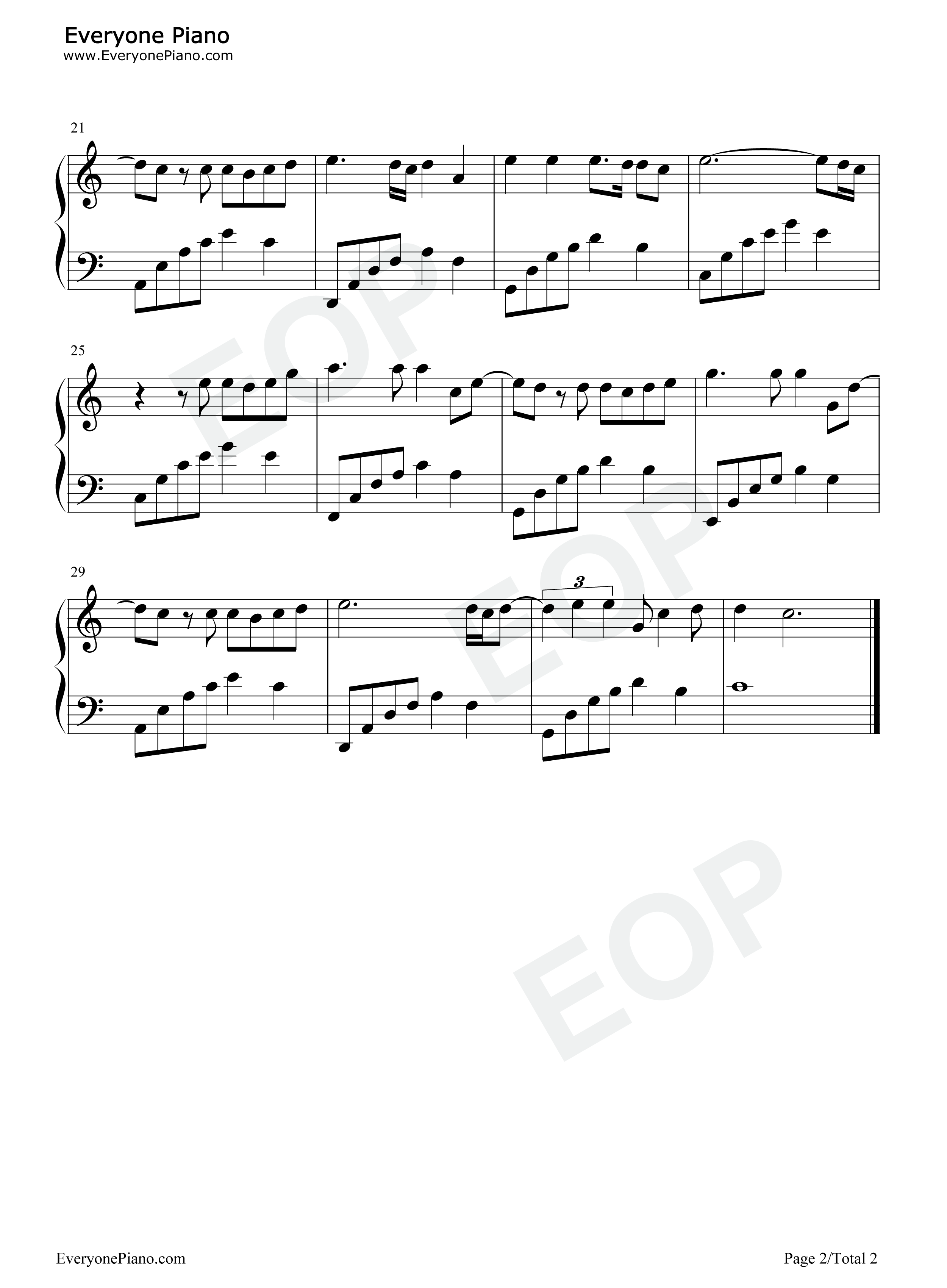 天龙八部之宿敌钢琴谱_许嵩