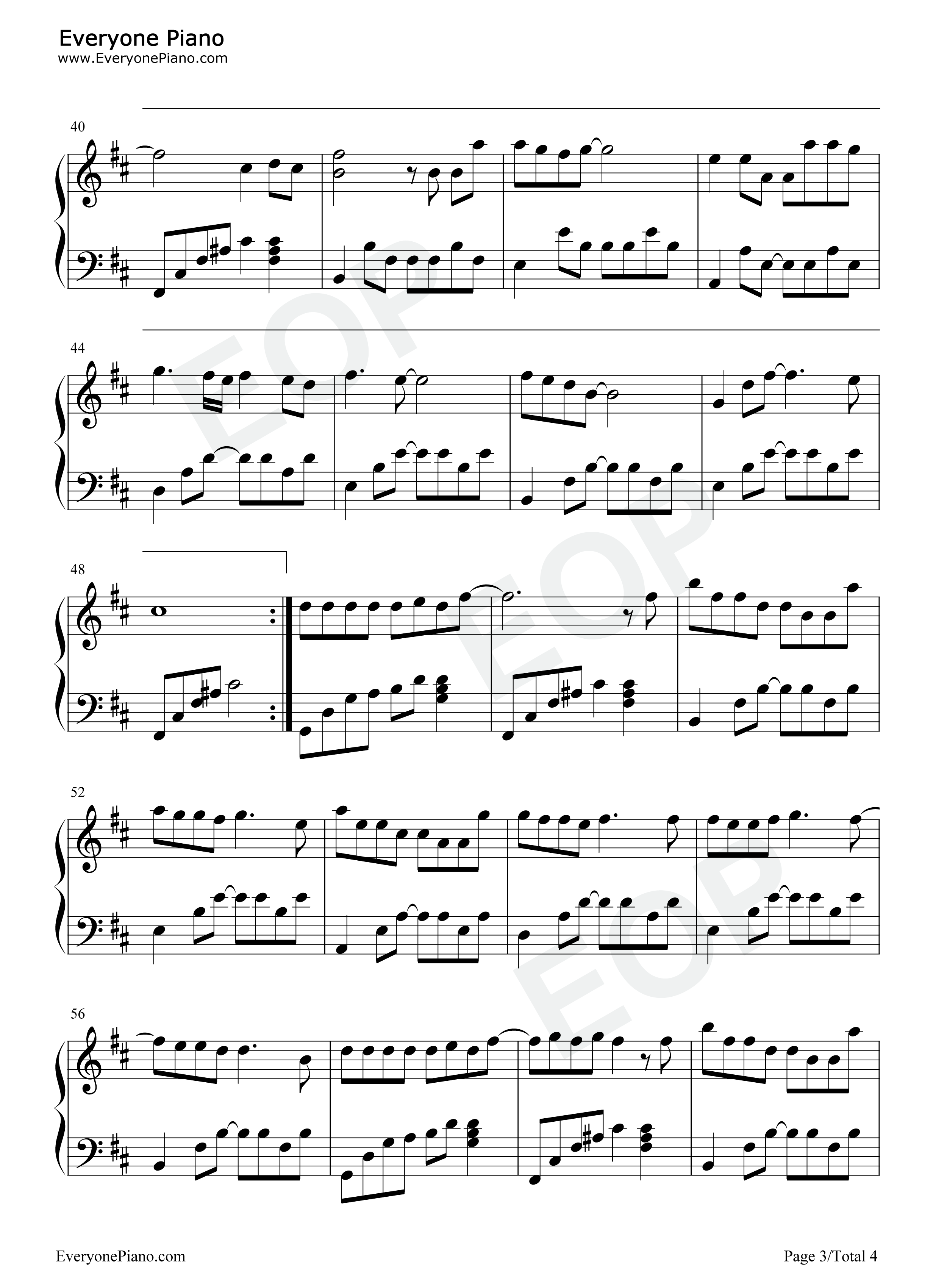 我热情如火_你冰冻成河钢琴谱_黄静美