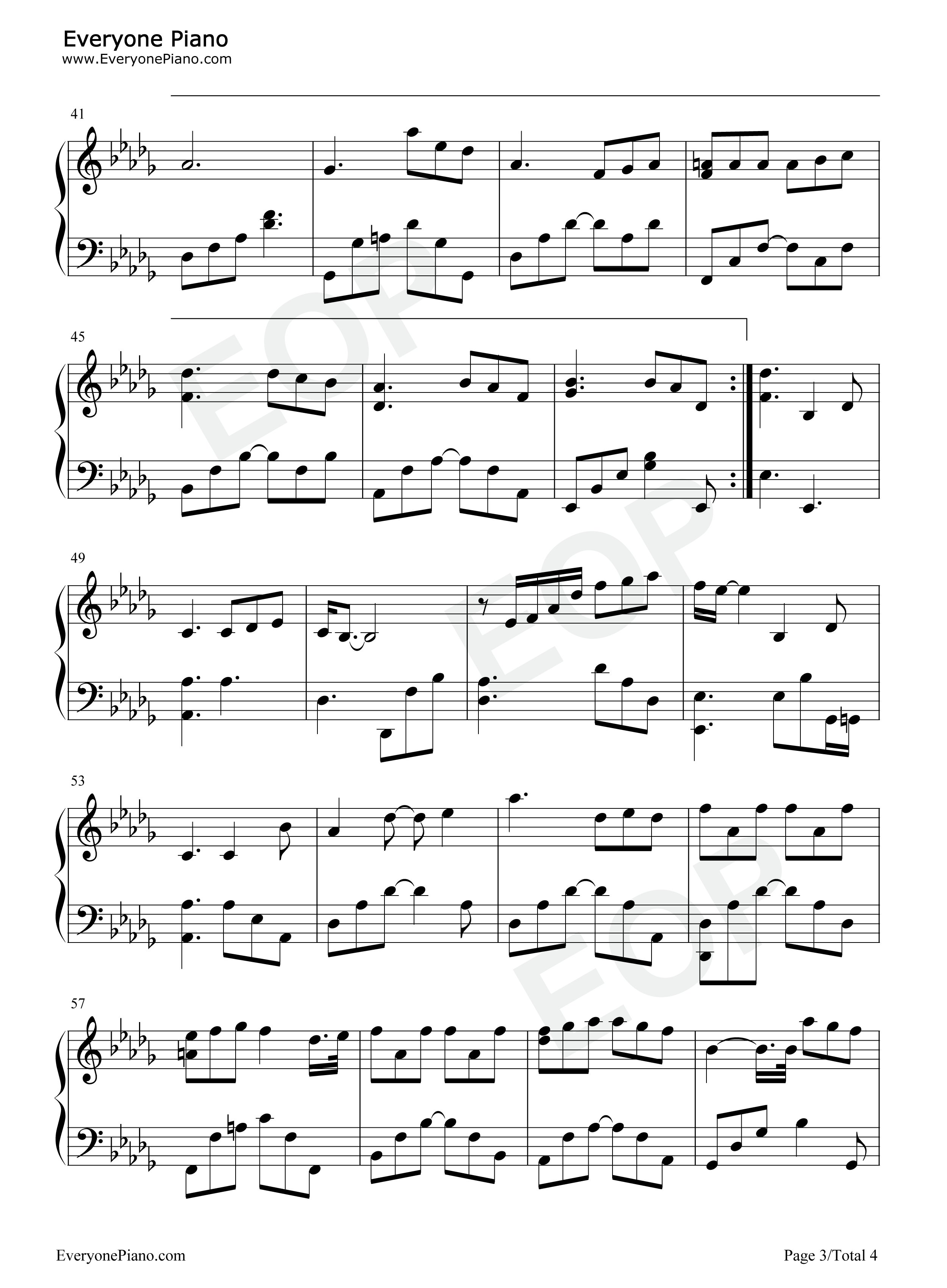 小段钢琴谱_汪苏泷