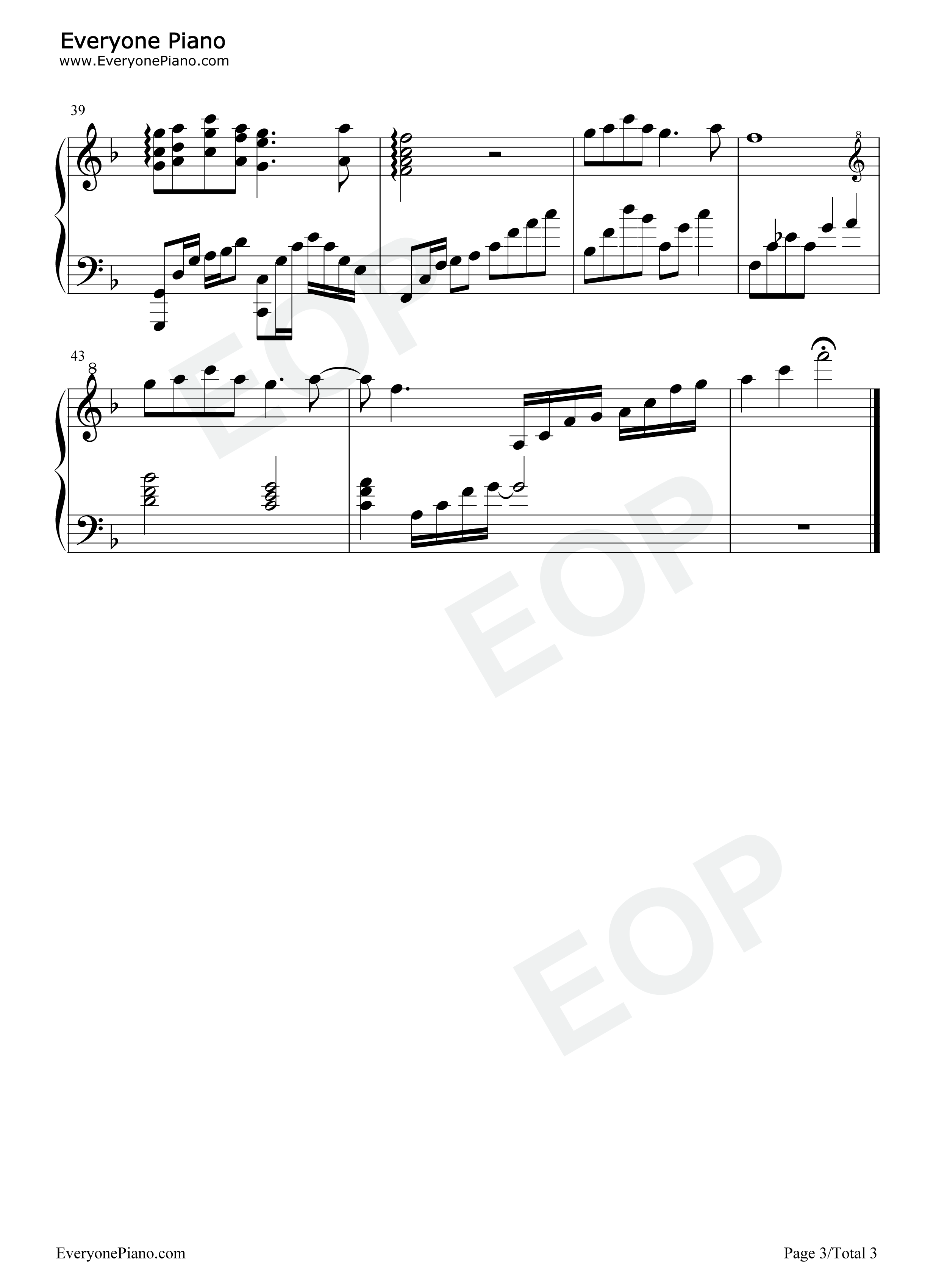 忆梦钢琴谱_M小冯哒