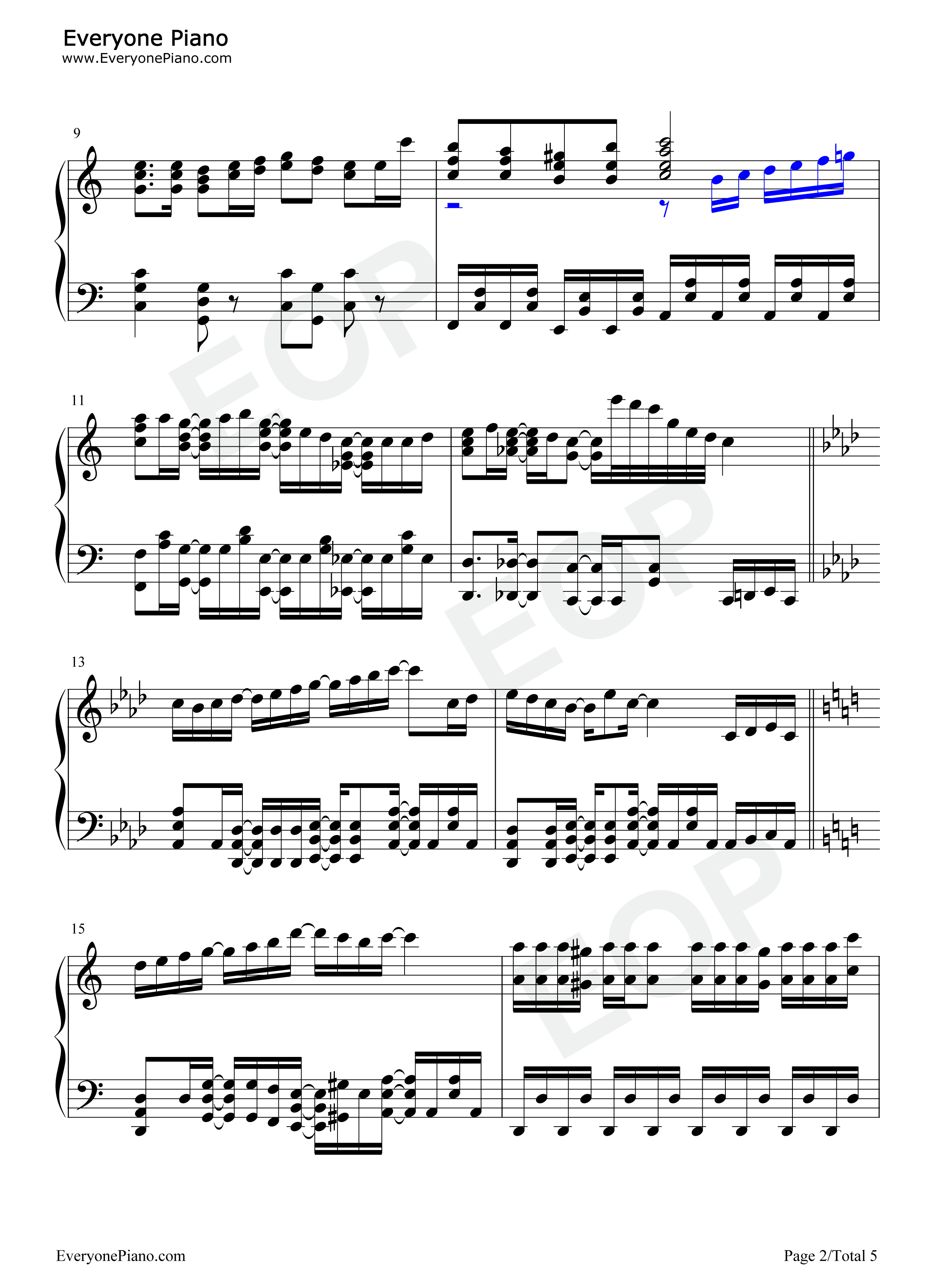 告白バンジージャンプ钢琴谱_Halca