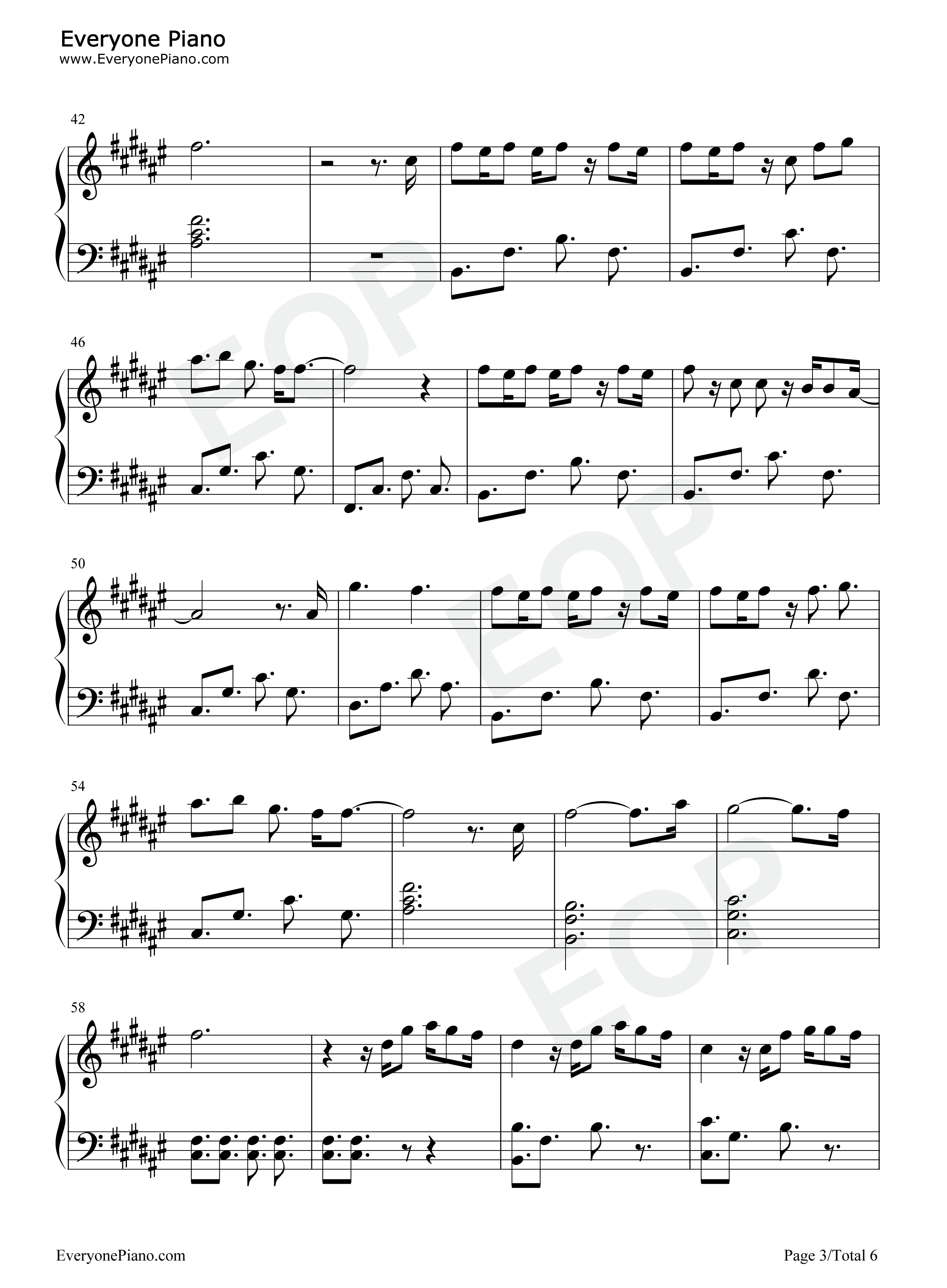 冬日钢琴谱_鞠婧祎_SNH48