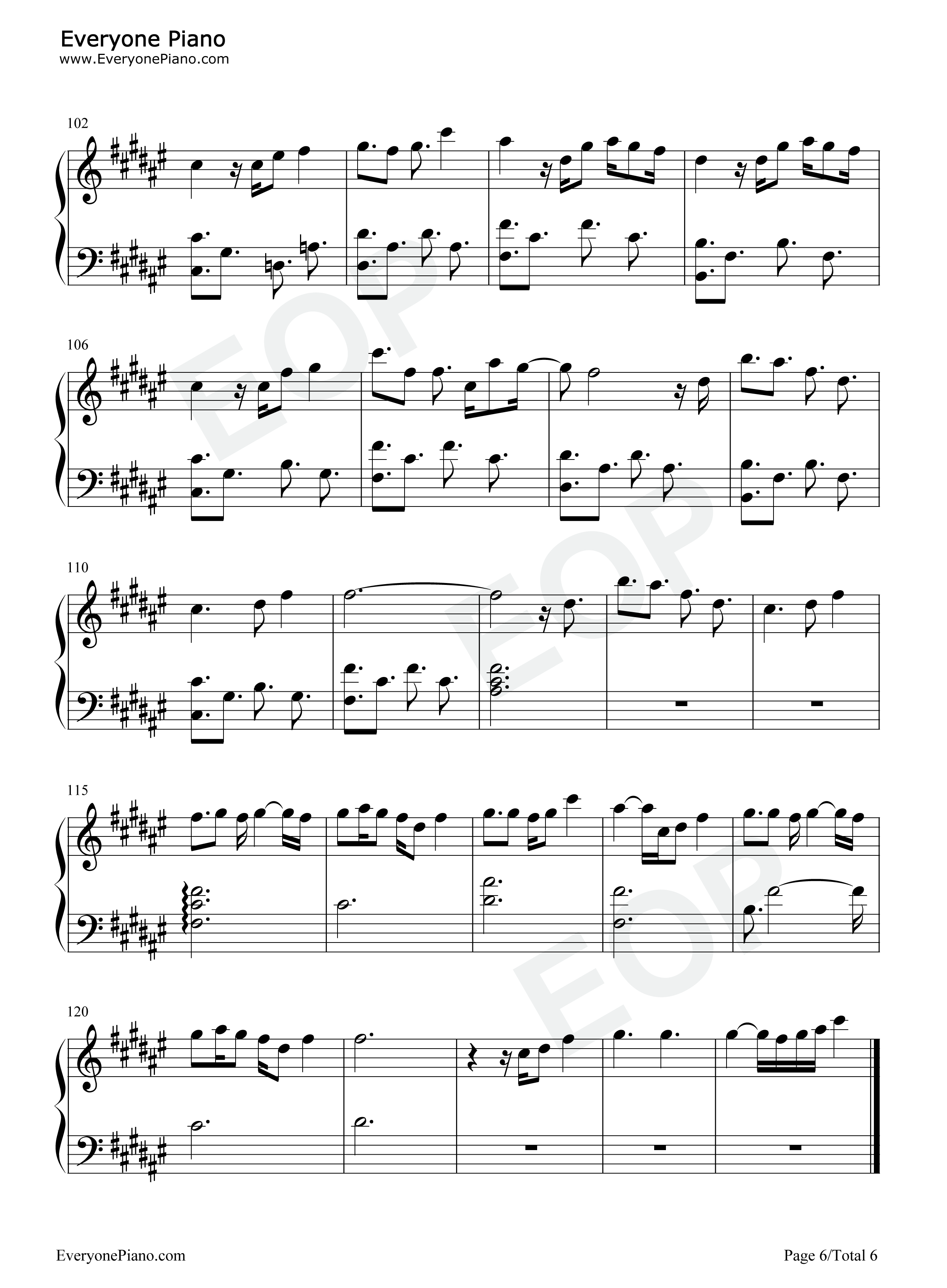 冬日钢琴谱_鞠婧祎_SNH48