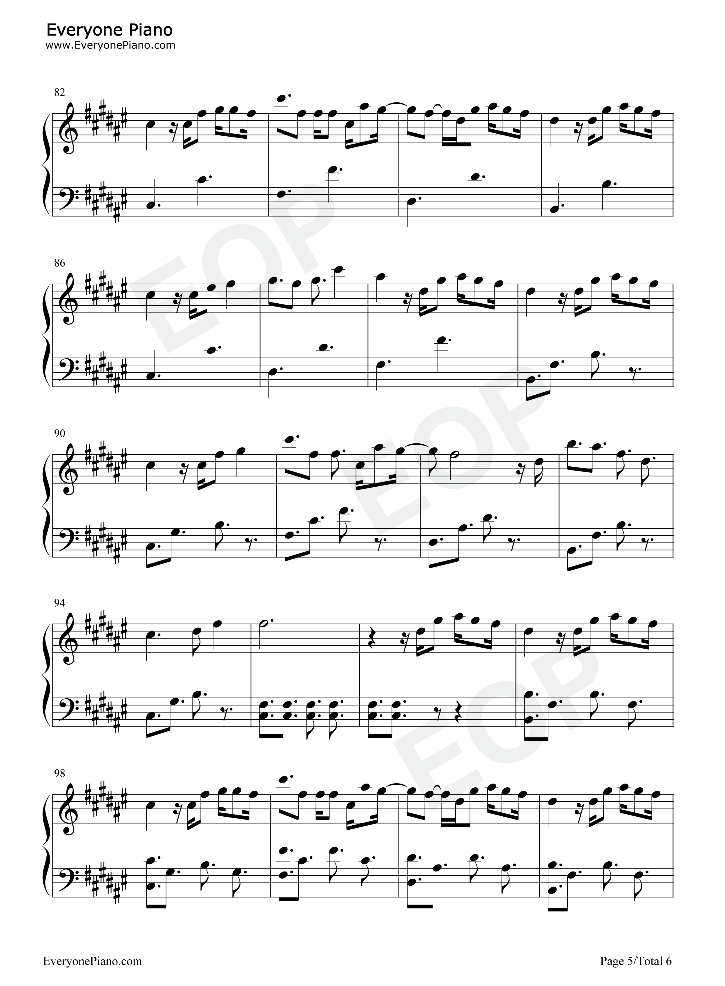 冬日钢琴谱_鞠婧祎_SNH48