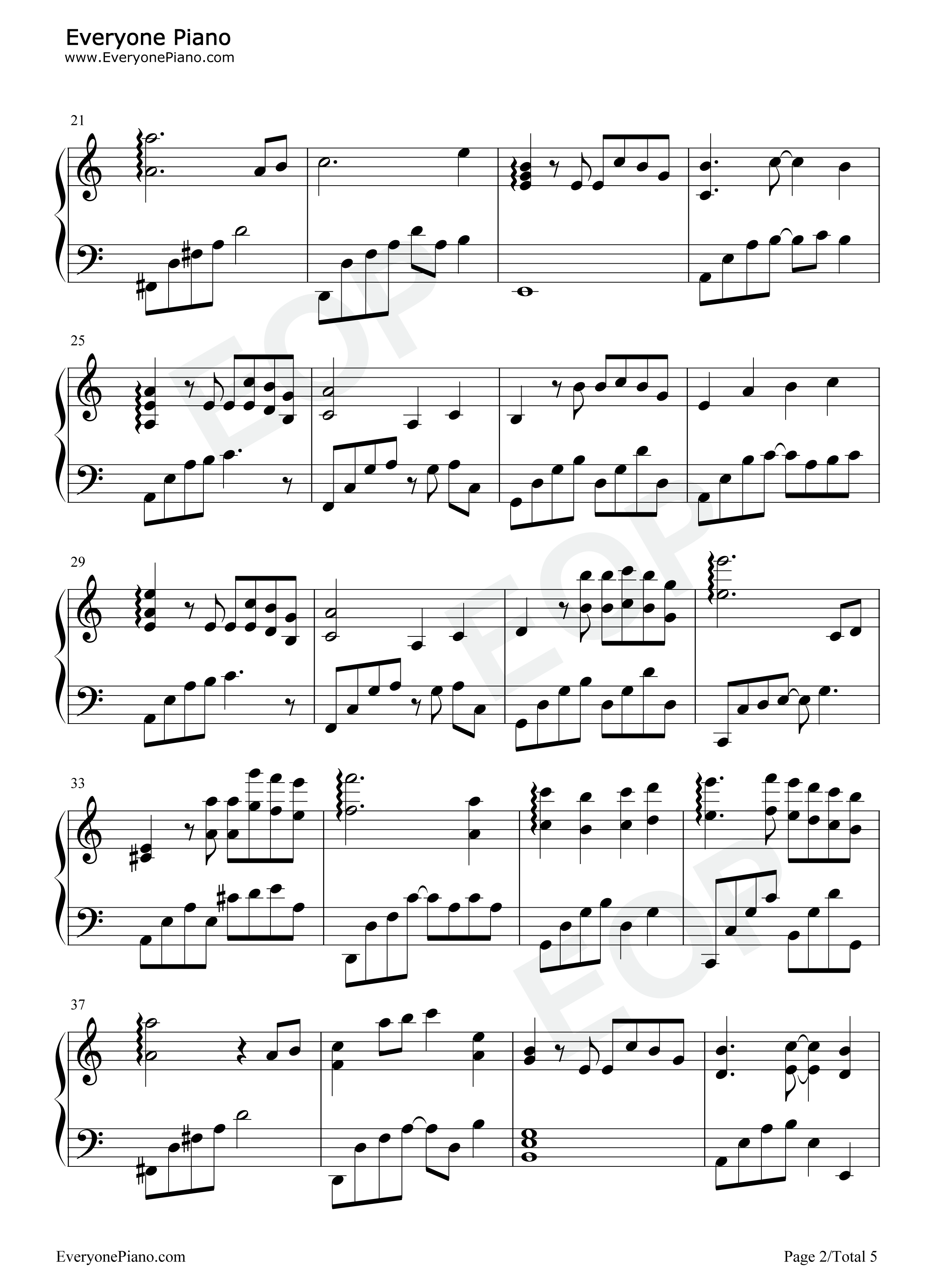 Regret钢琴谱_Eric_Chiryoku