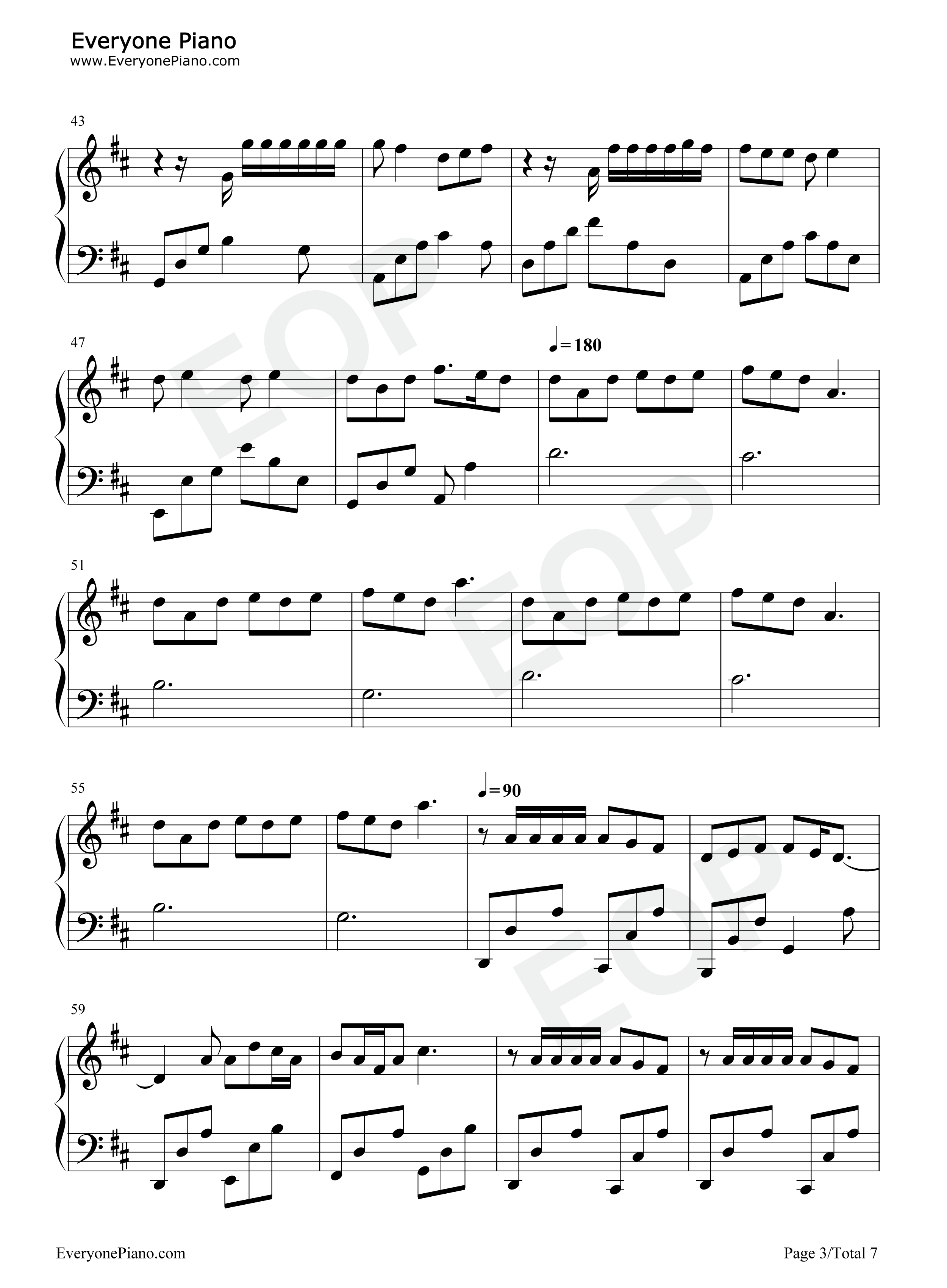 最向往的地方钢琴谱_林俊杰