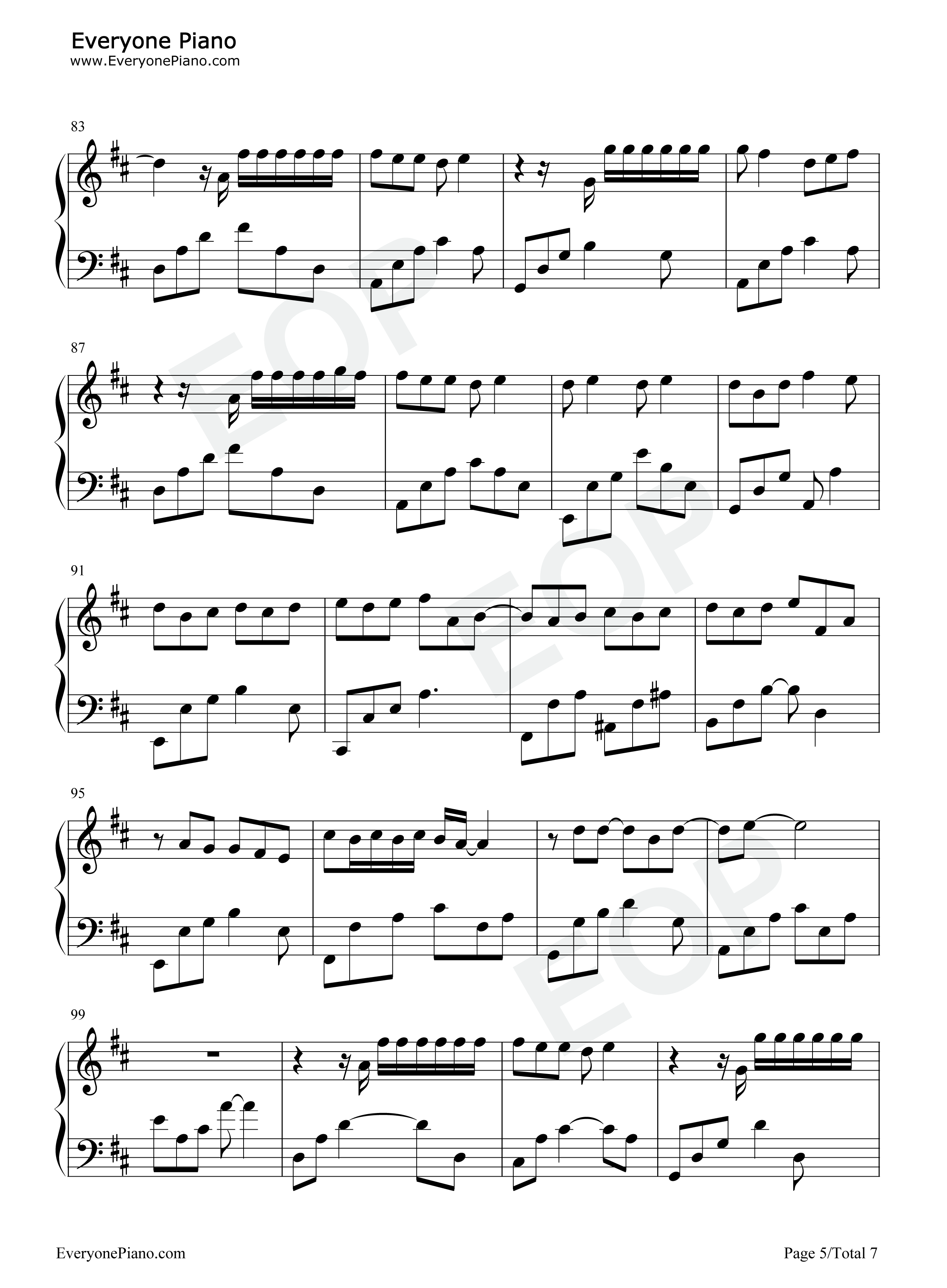 最向往的地方钢琴谱_林俊杰