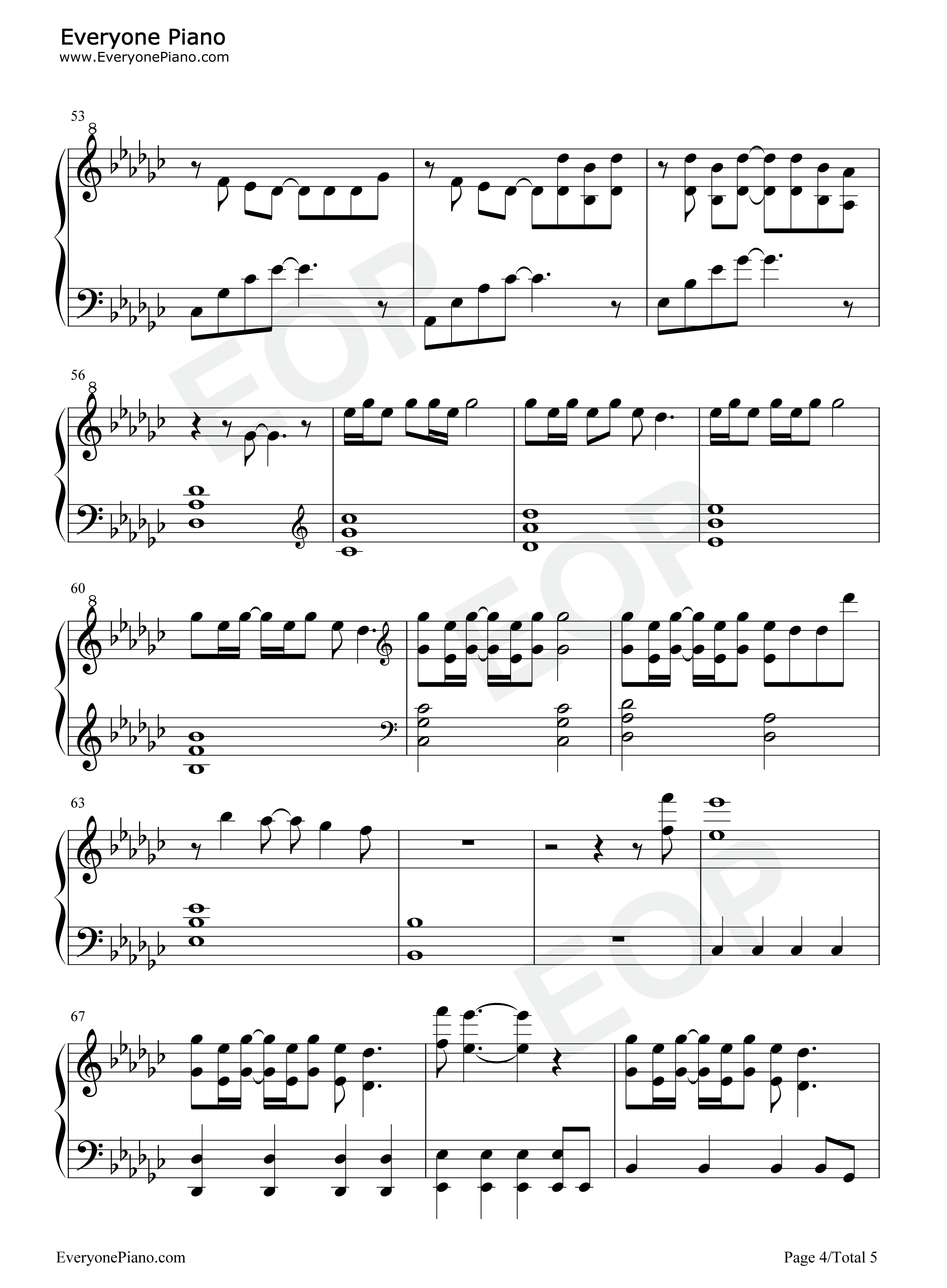 Stay钢琴谱_防弹少年团