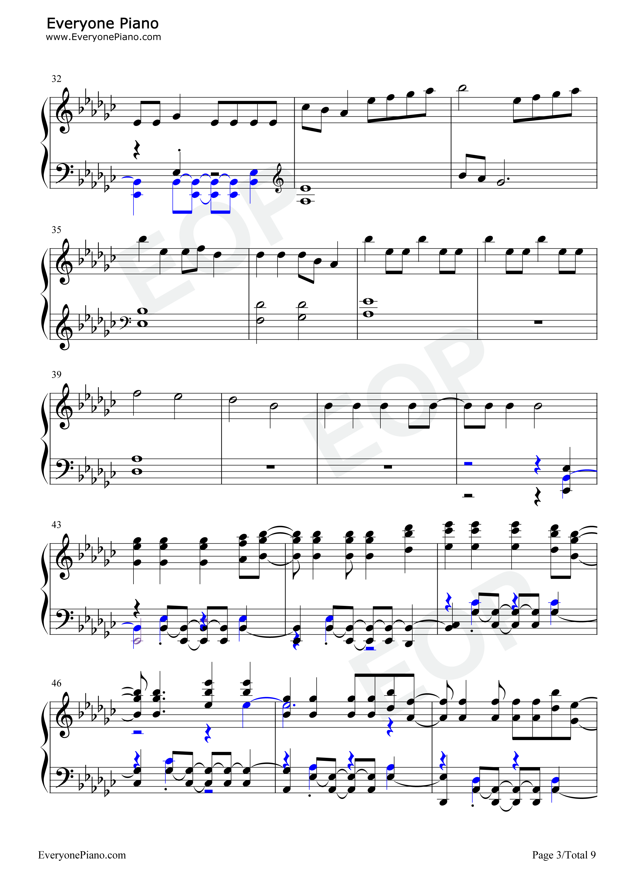 La_Di_Da钢琴谱_Everglow