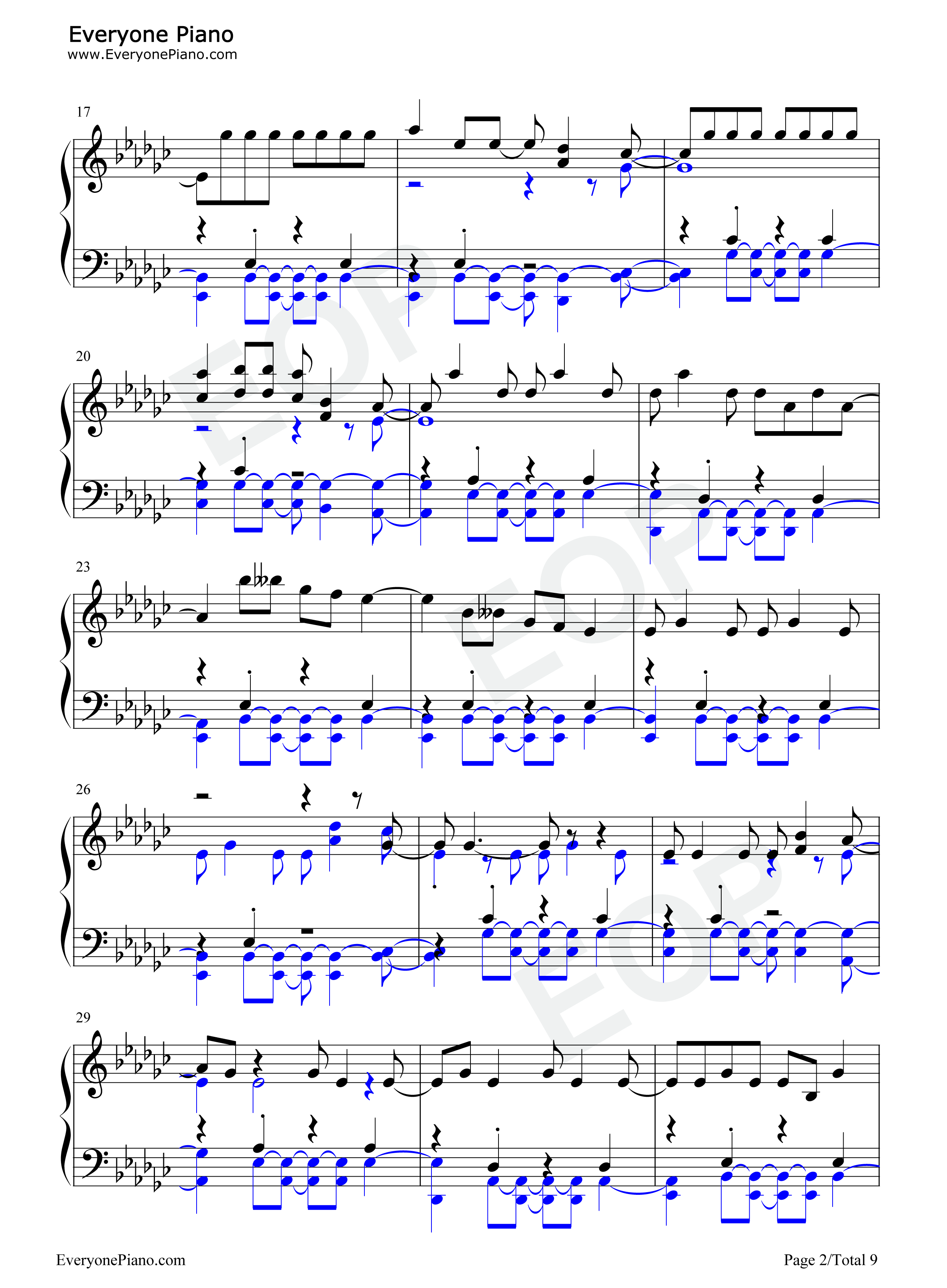 La_Di_Da钢琴谱_Everglow