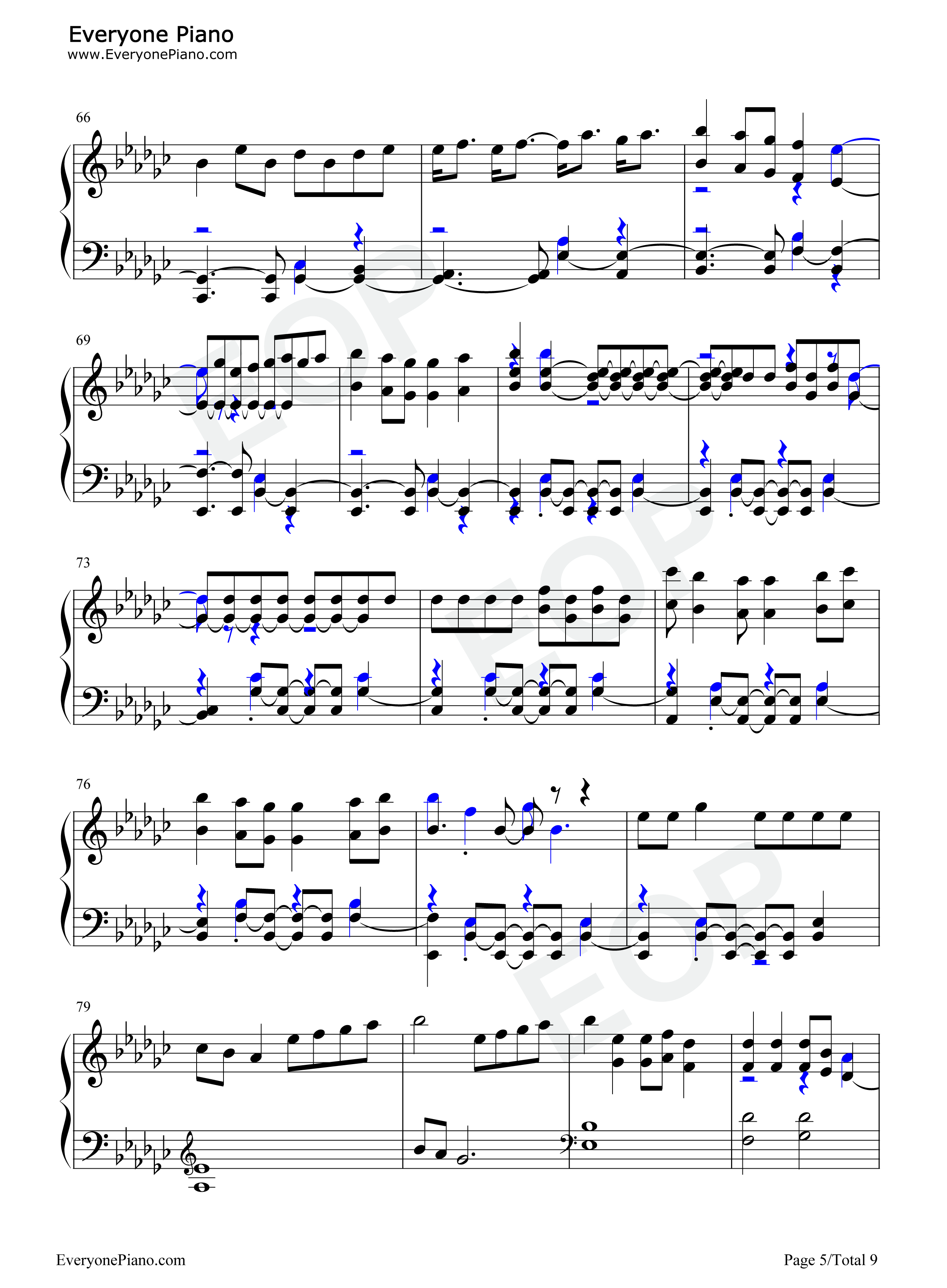 La_Di_Da钢琴谱_Everglow