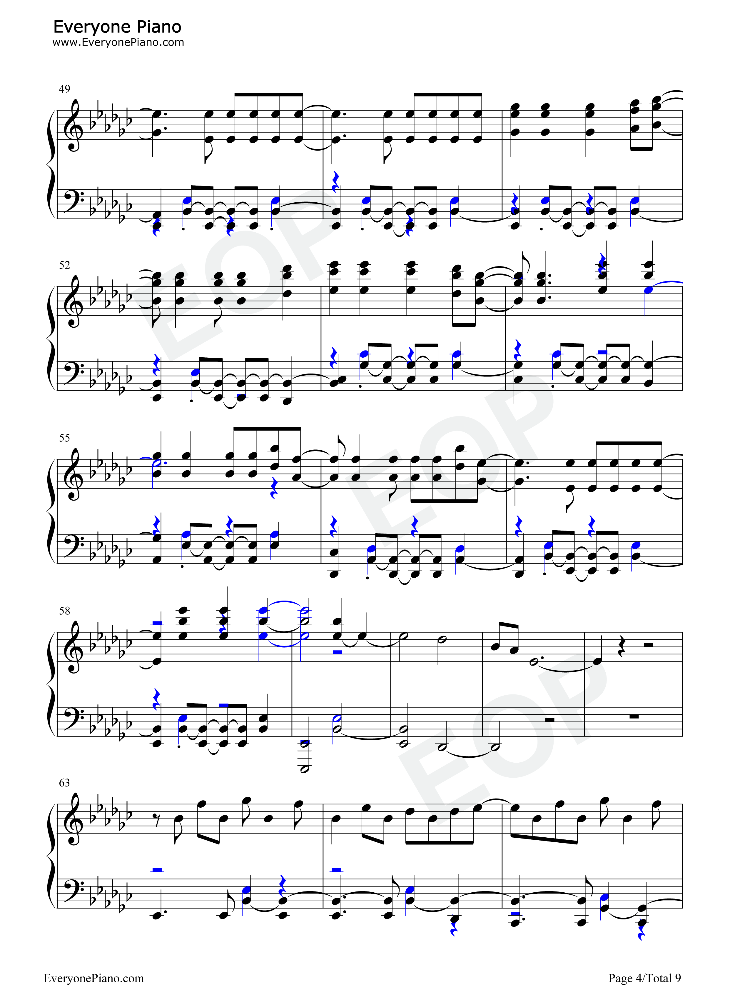 La_Di_Da钢琴谱_Everglow