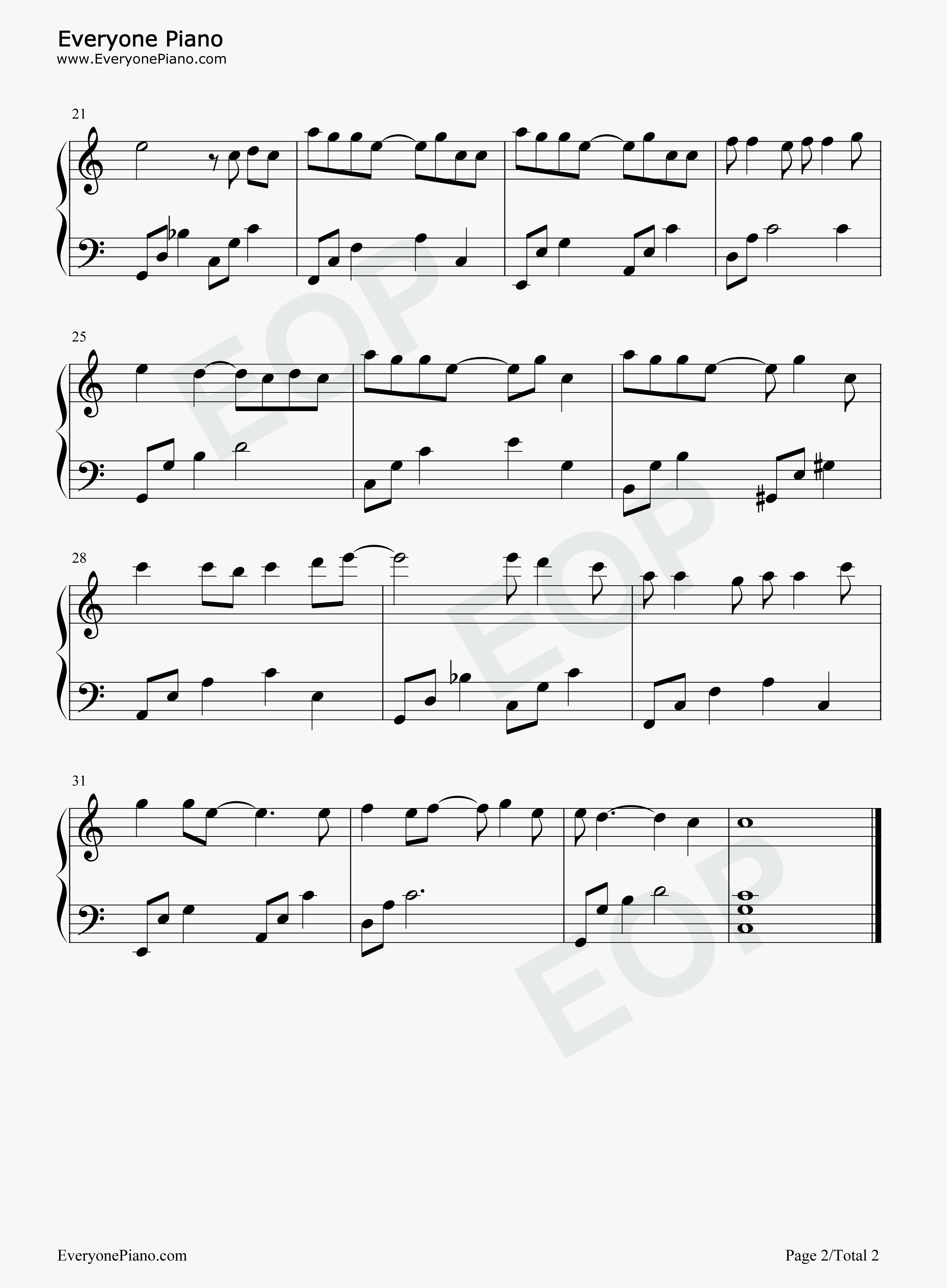 配角钢琴谱_周思涵