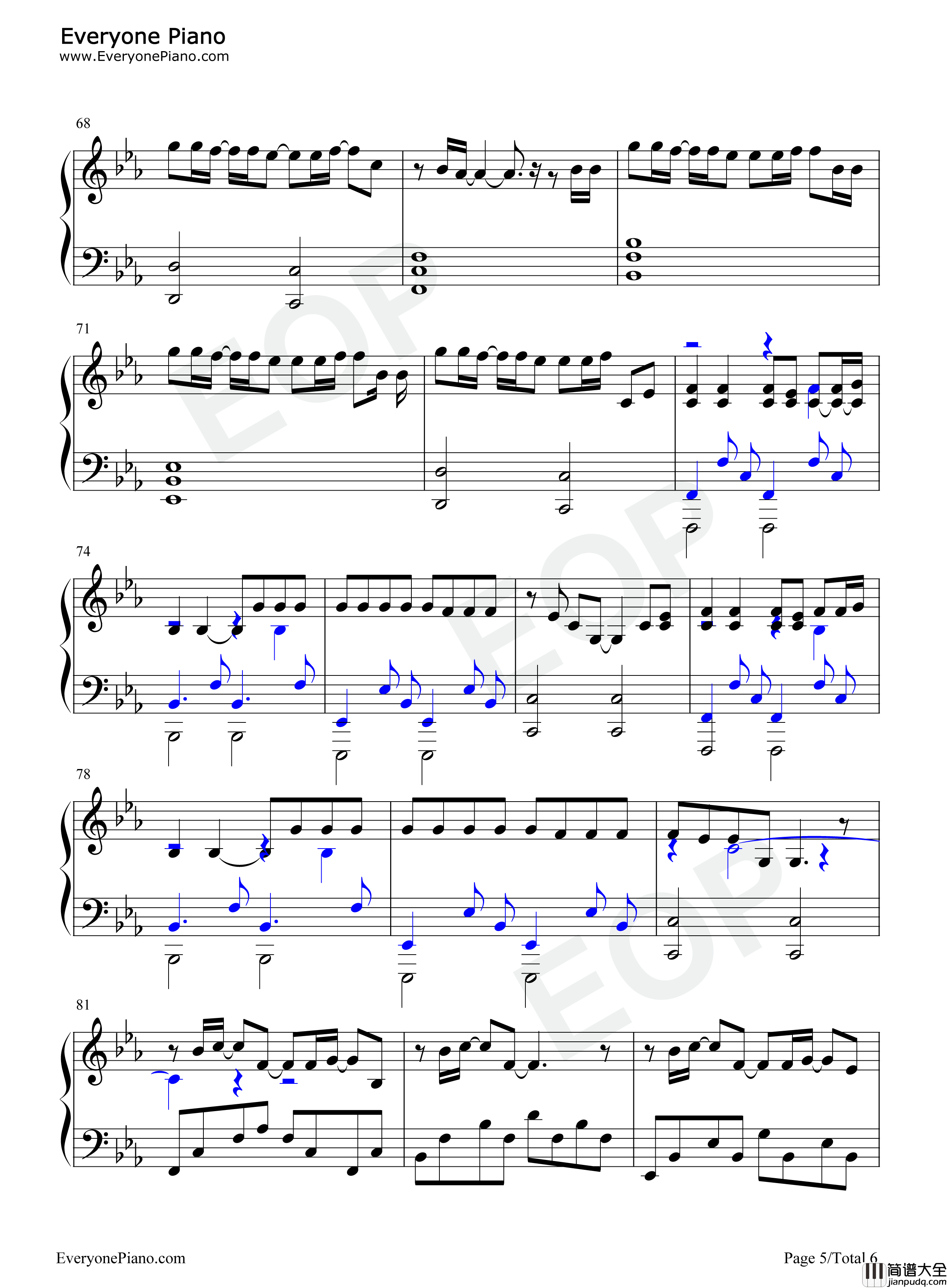 Telepathy钢琴谱_防弹少年团