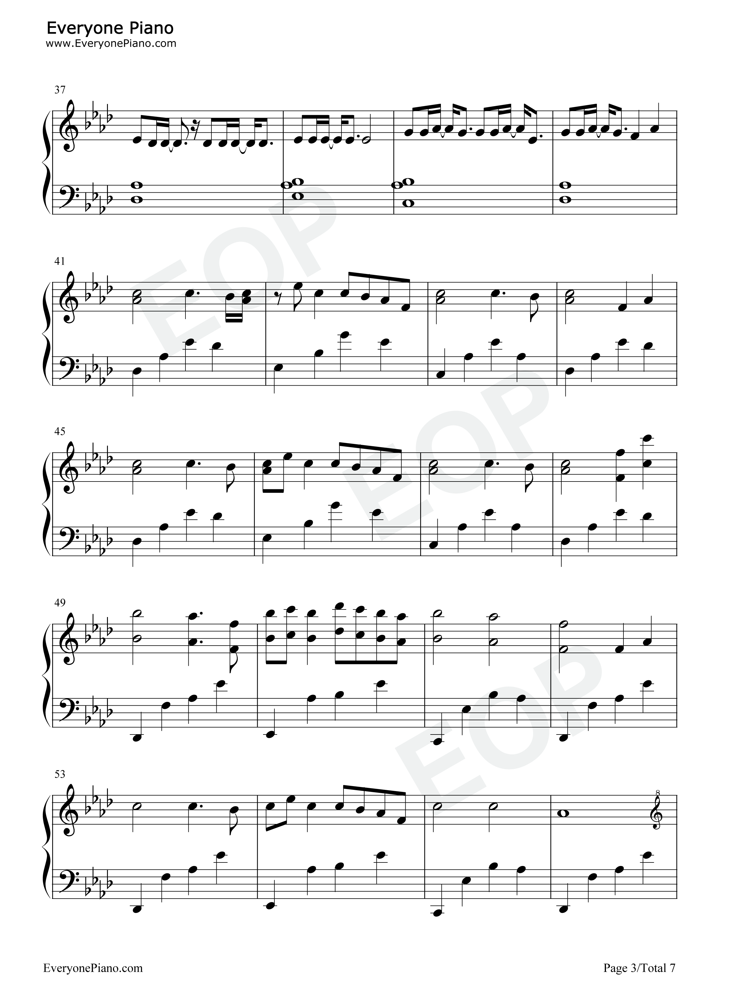 Blue_Grey钢琴谱_防弹少年团