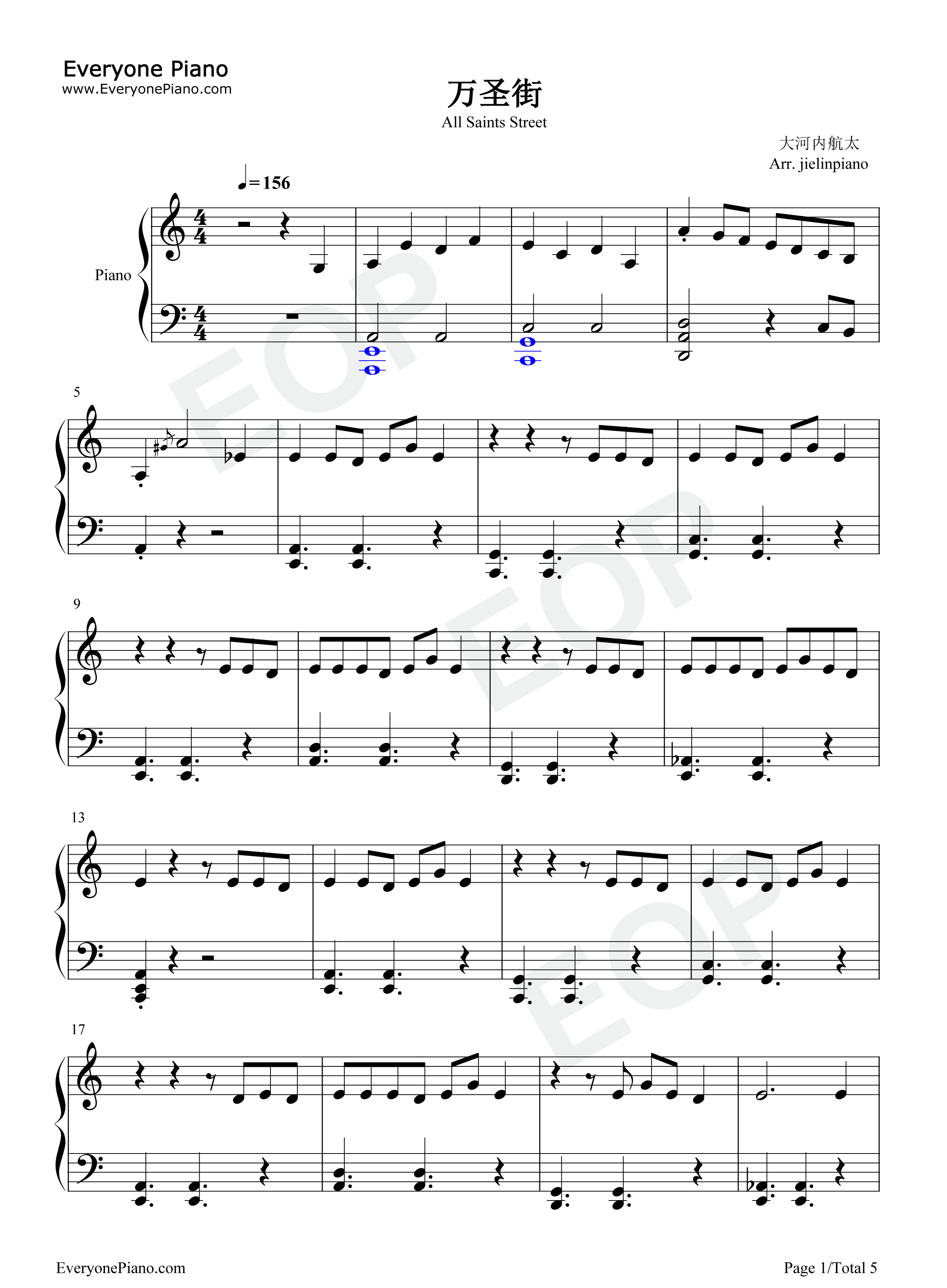 万圣街钢琴谱_洛天依_乐正绫_墨清弦_言和