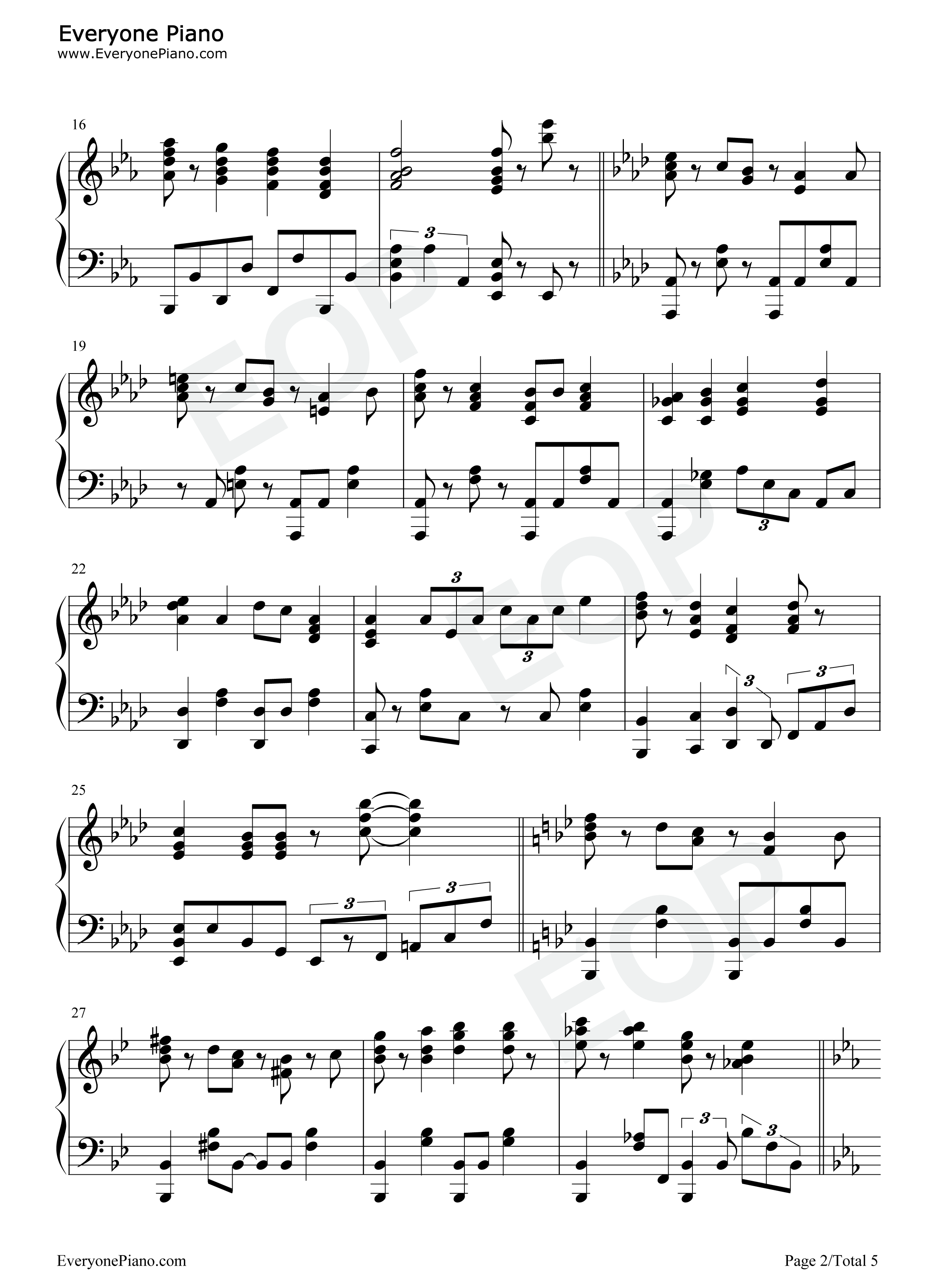 キボウだらけのEVERYDAY钢琴谱_水果挞