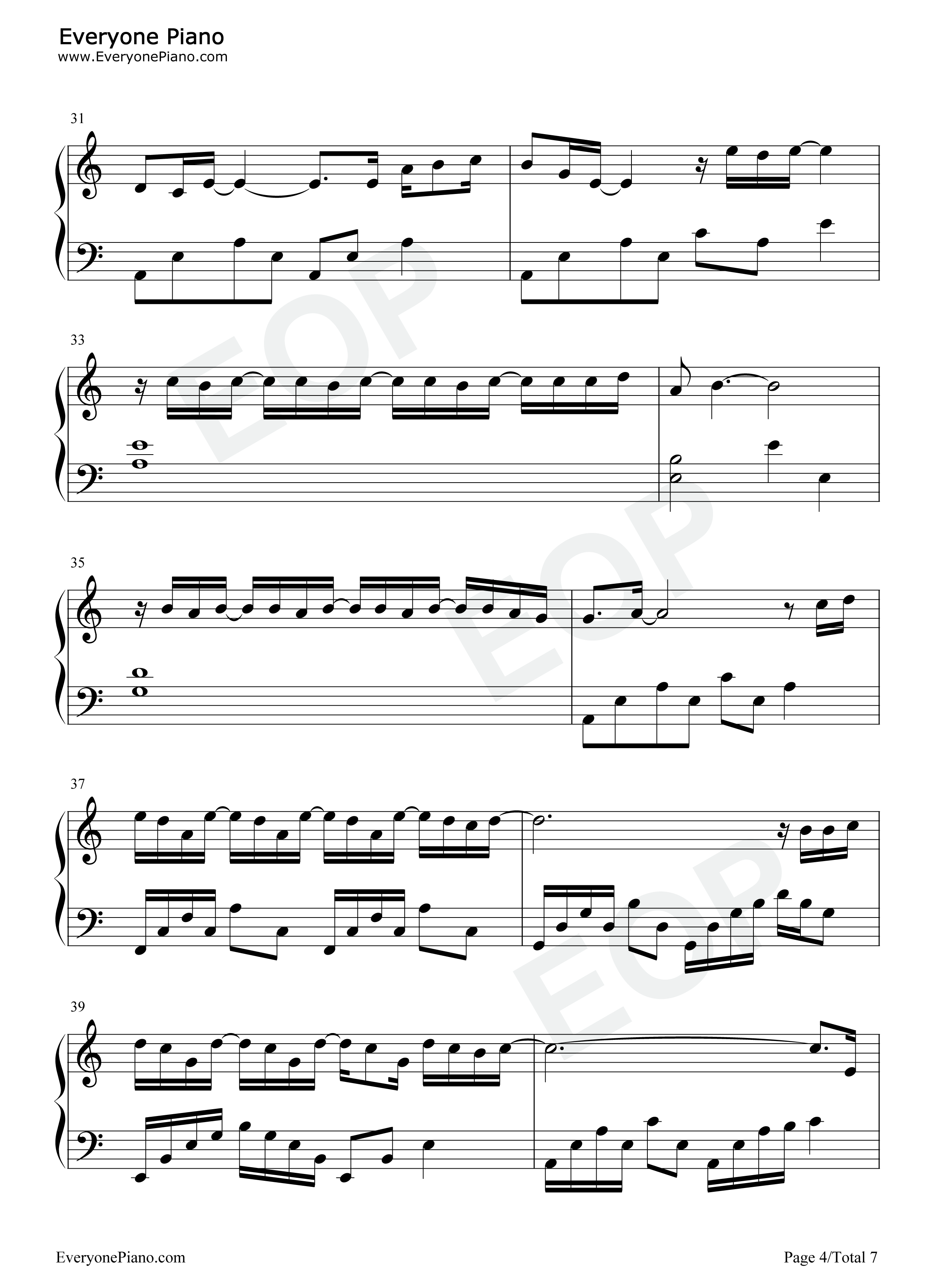 耗尽钢琴谱_薛之谦_郭聪明