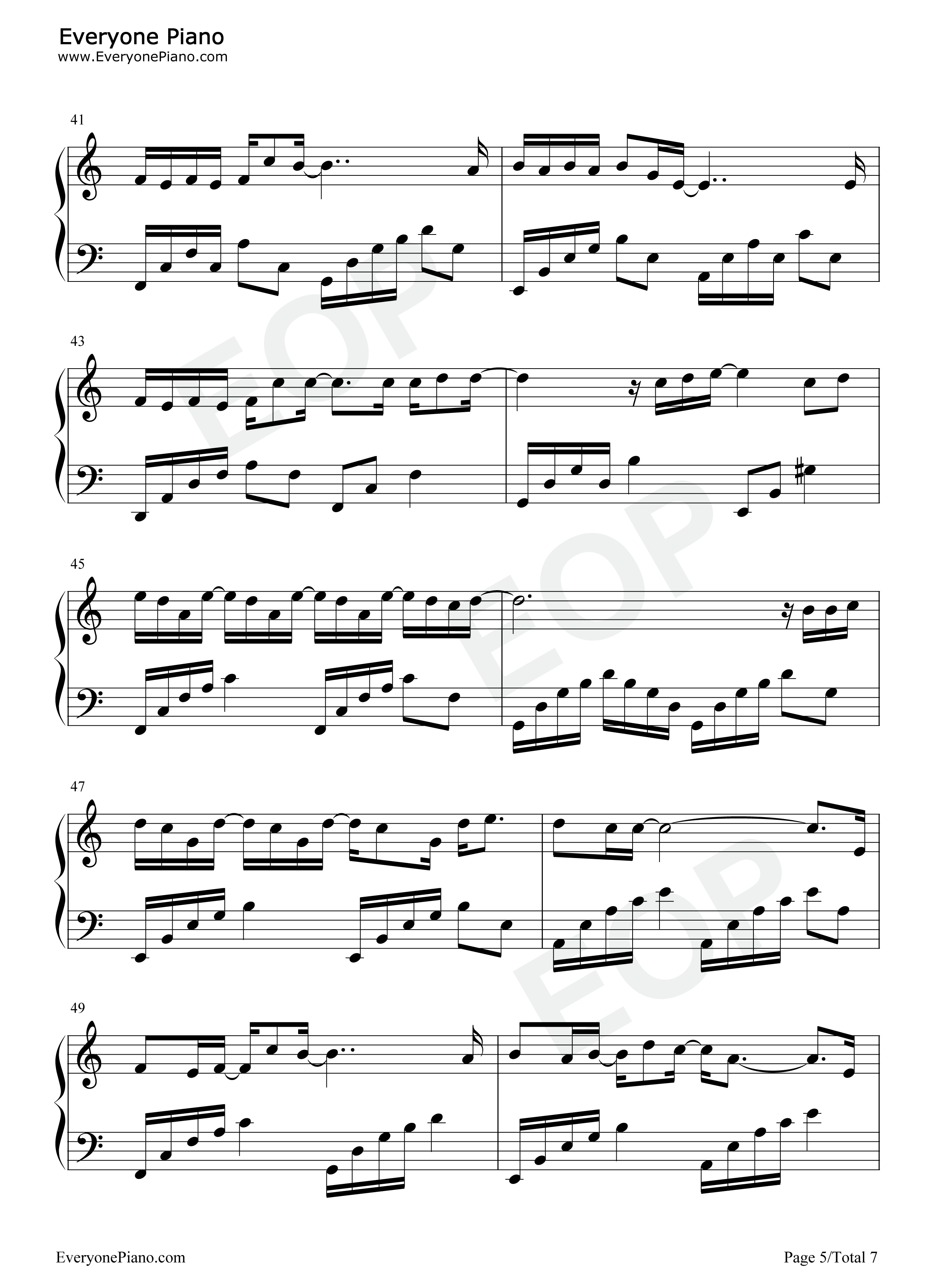 耗尽钢琴谱_薛之谦_郭聪明