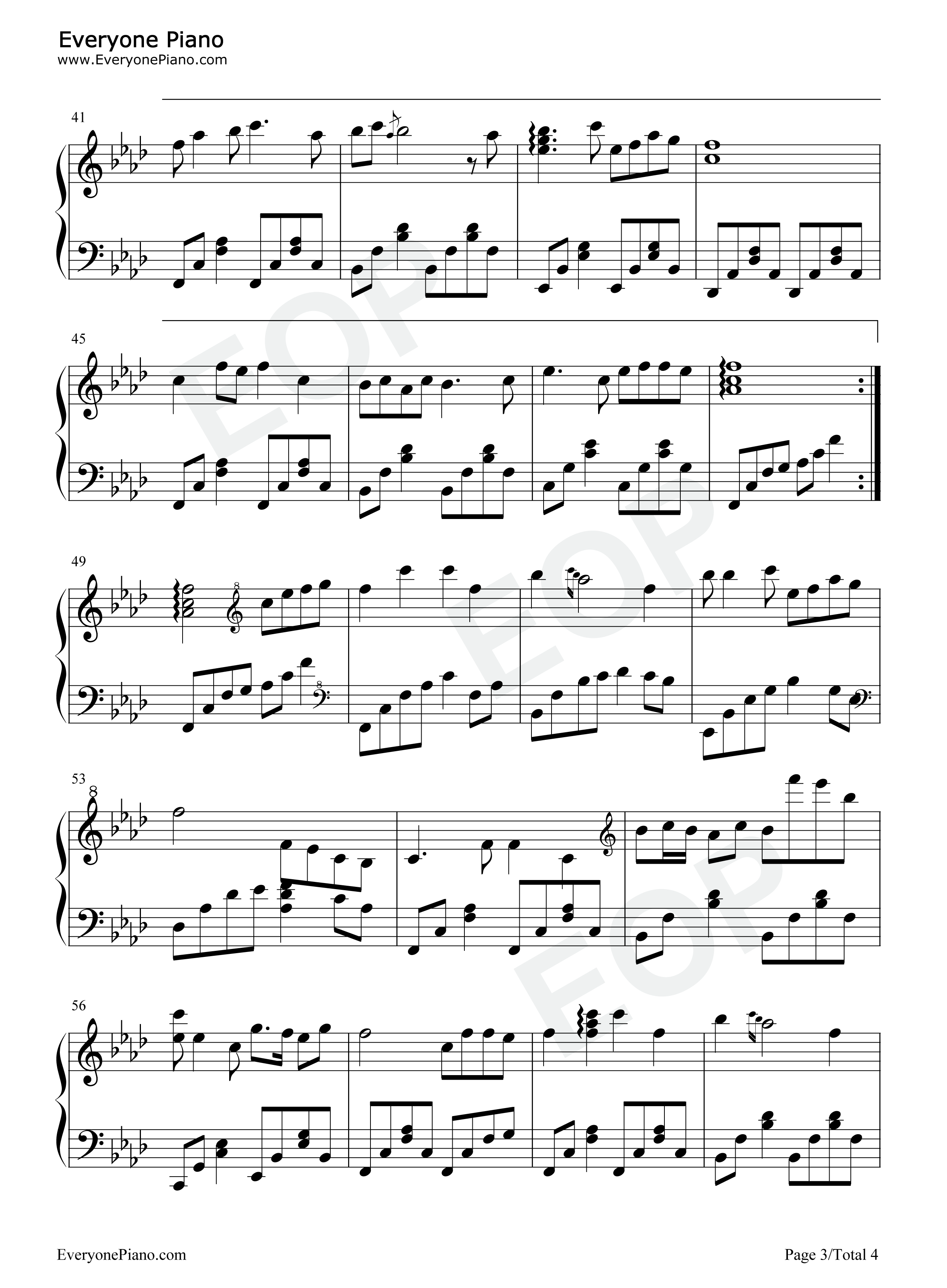 酒醉的雨滴钢琴谱_蒋婴