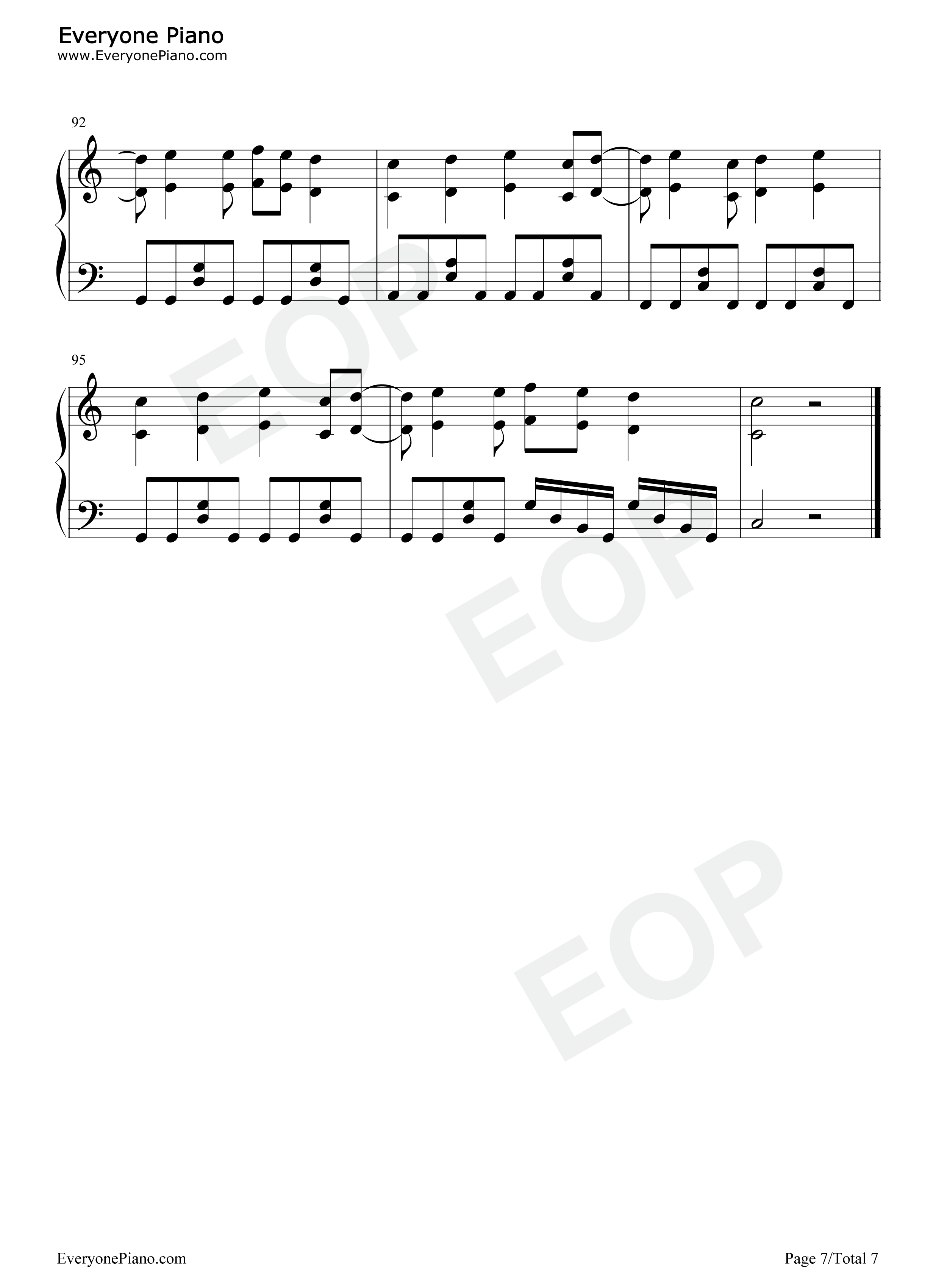 One_Day钢琴谱_SPYAIR