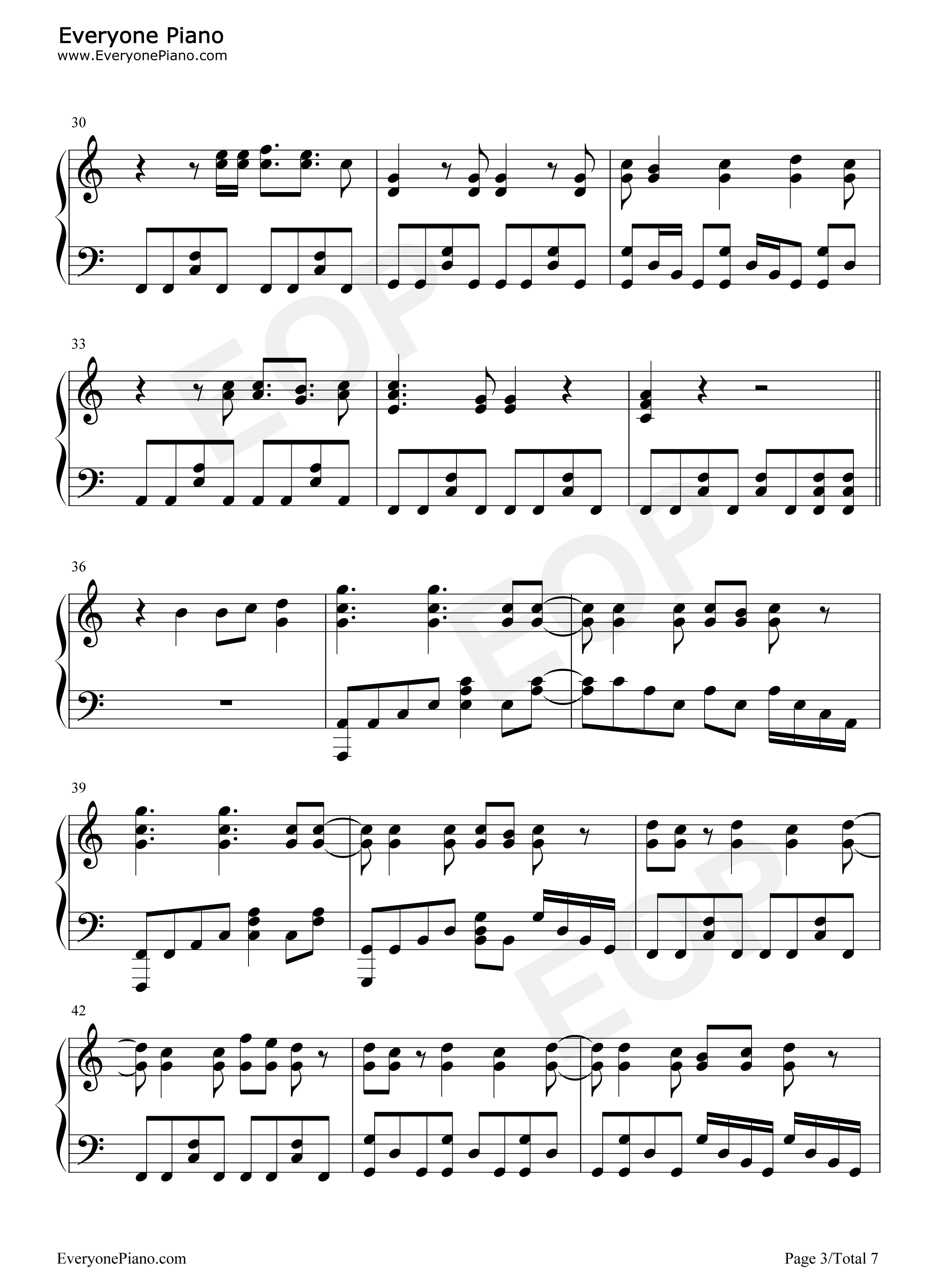 One_Day钢琴谱_SPYAIR