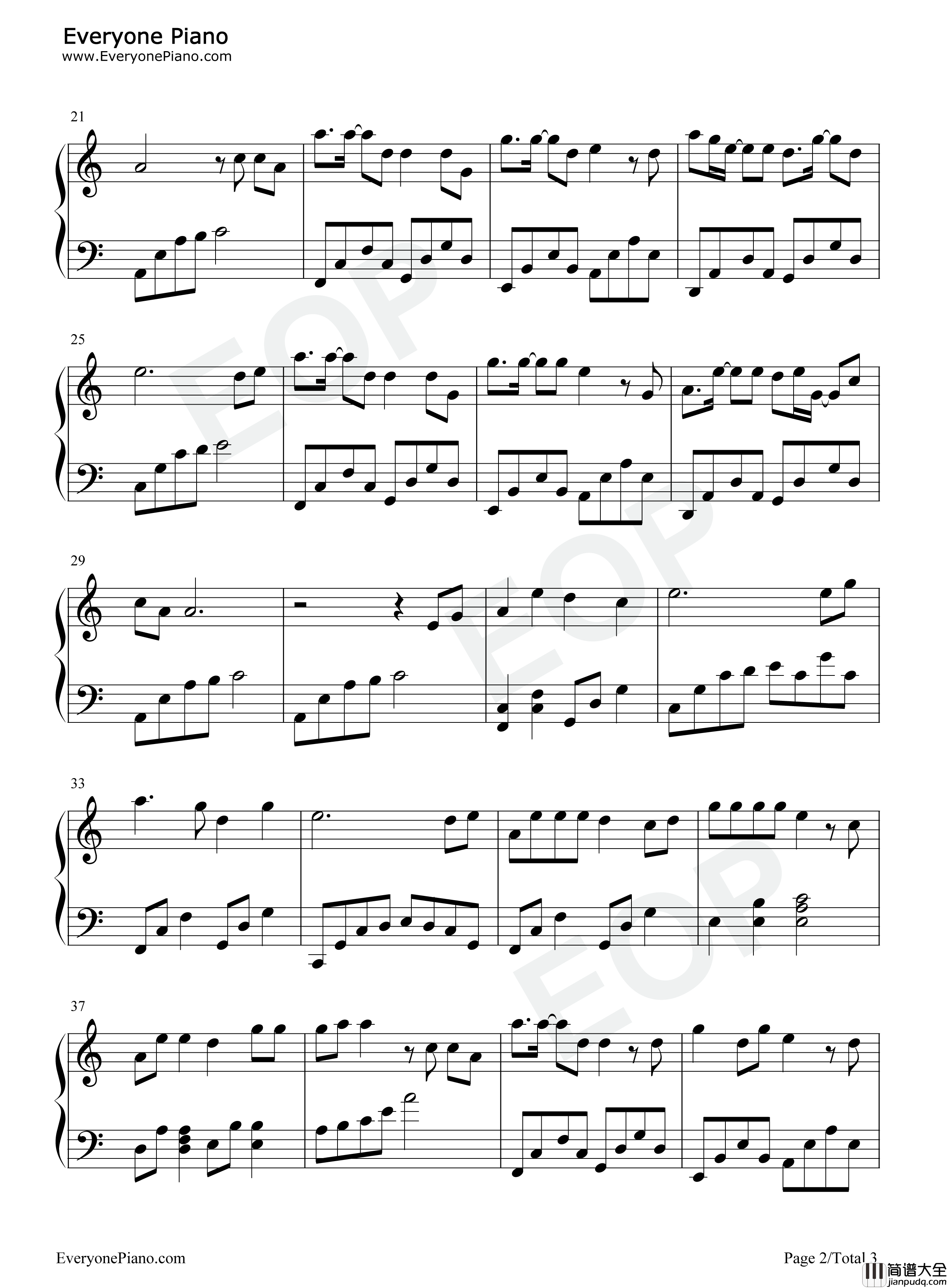 大天蓬钢琴谱_李袁杰