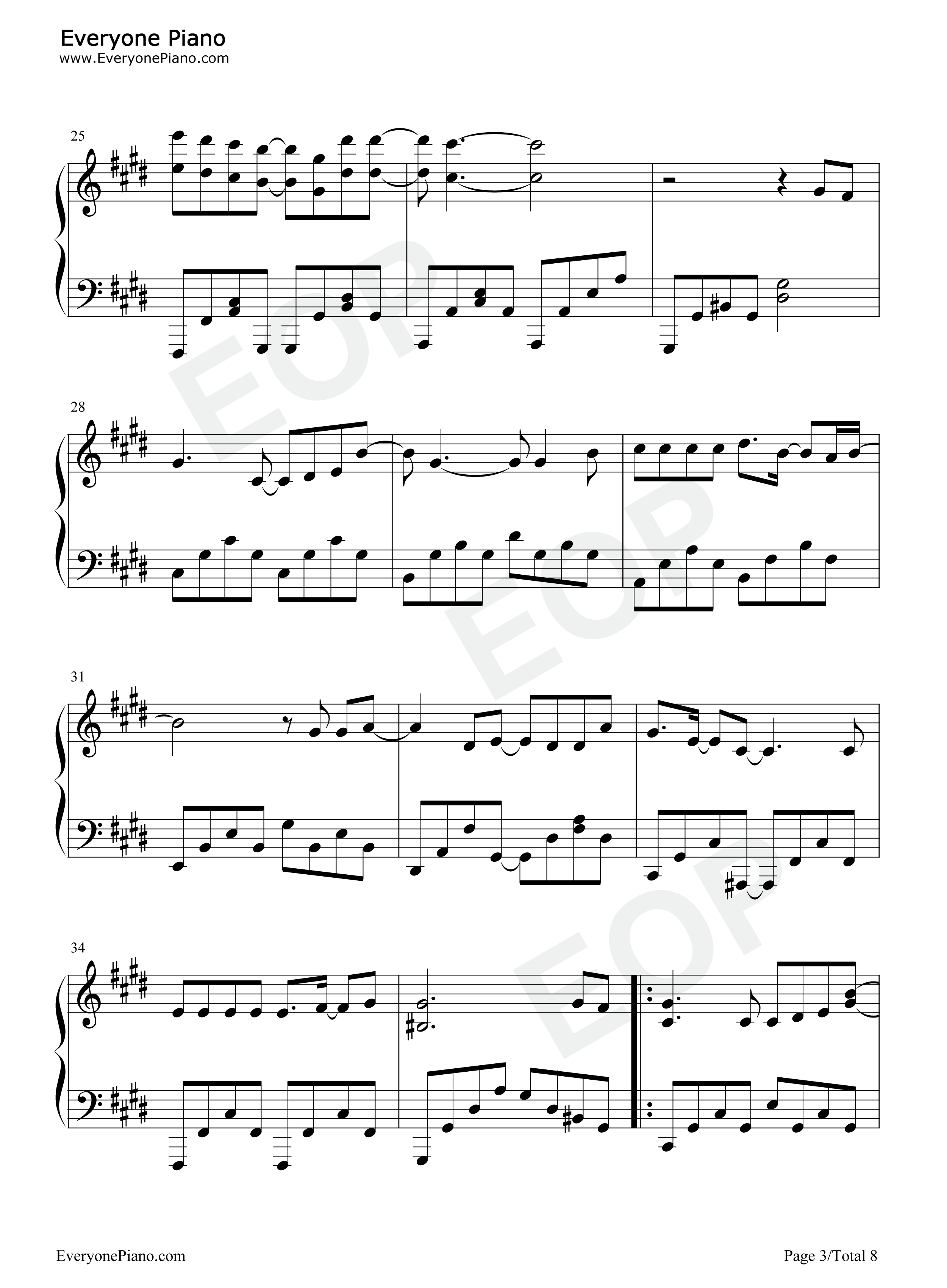 天命独绝钢琴谱_华语群星