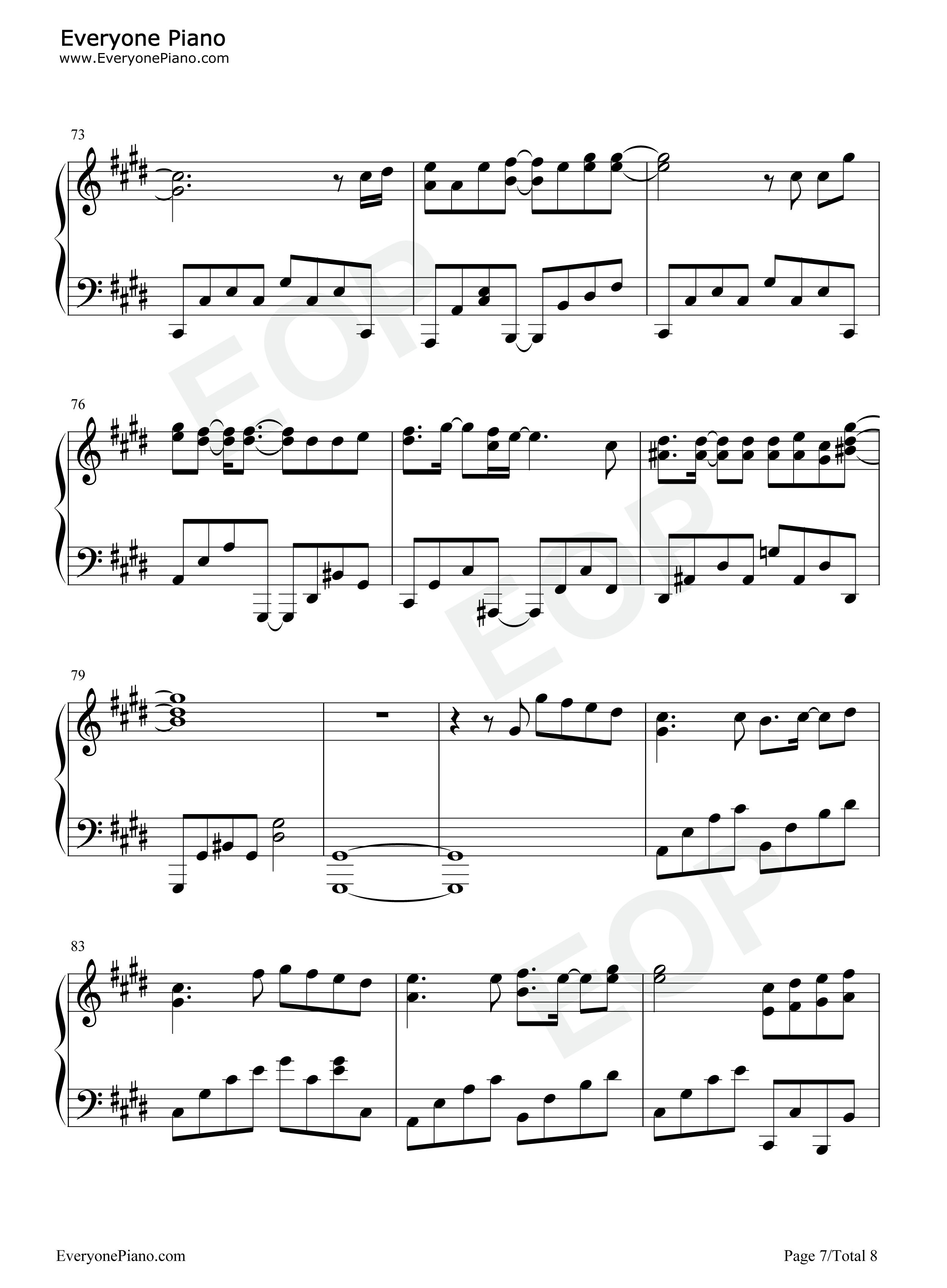 天命独绝钢琴谱_华语群星