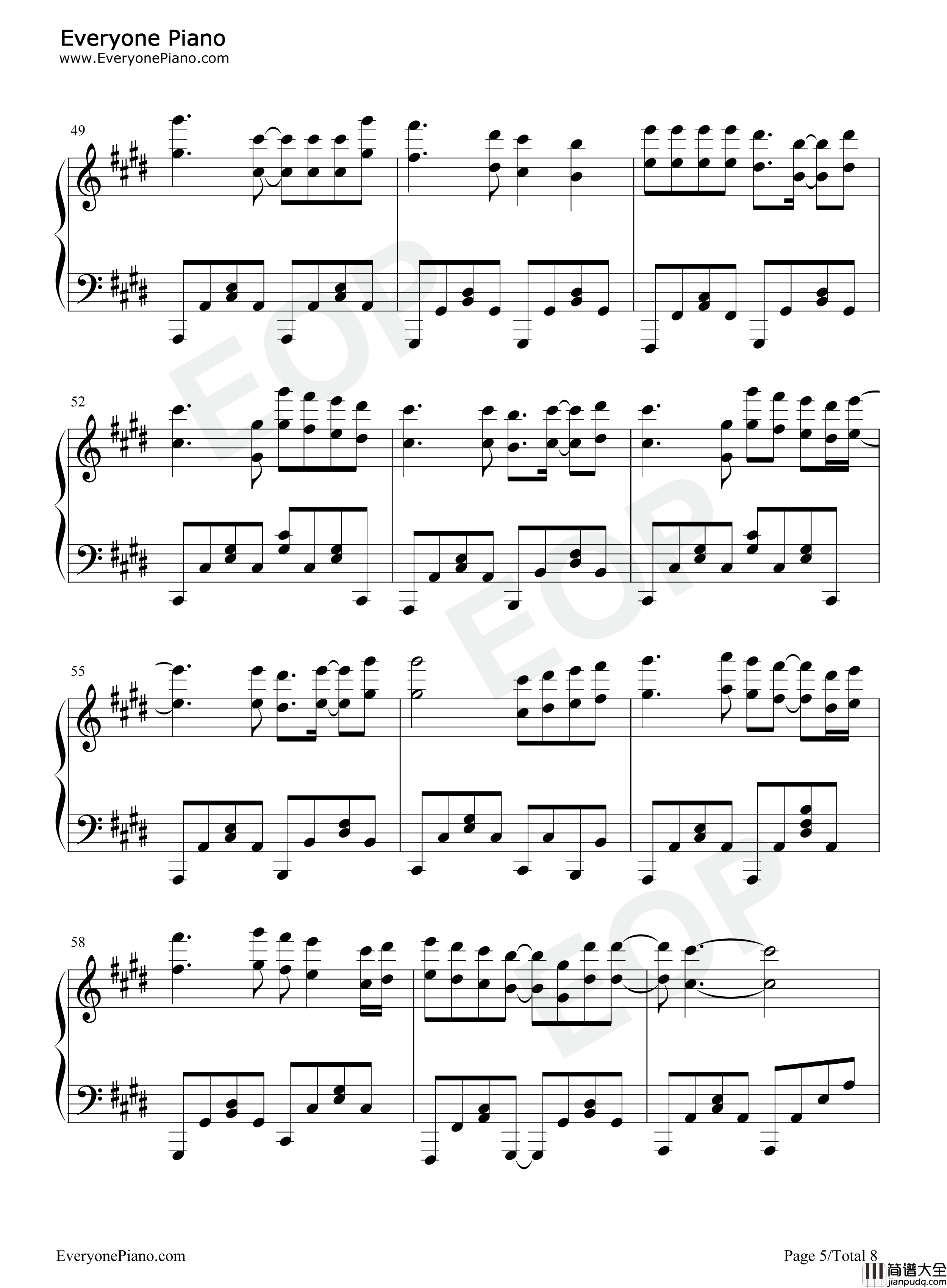 天命独绝钢琴谱_华语群星