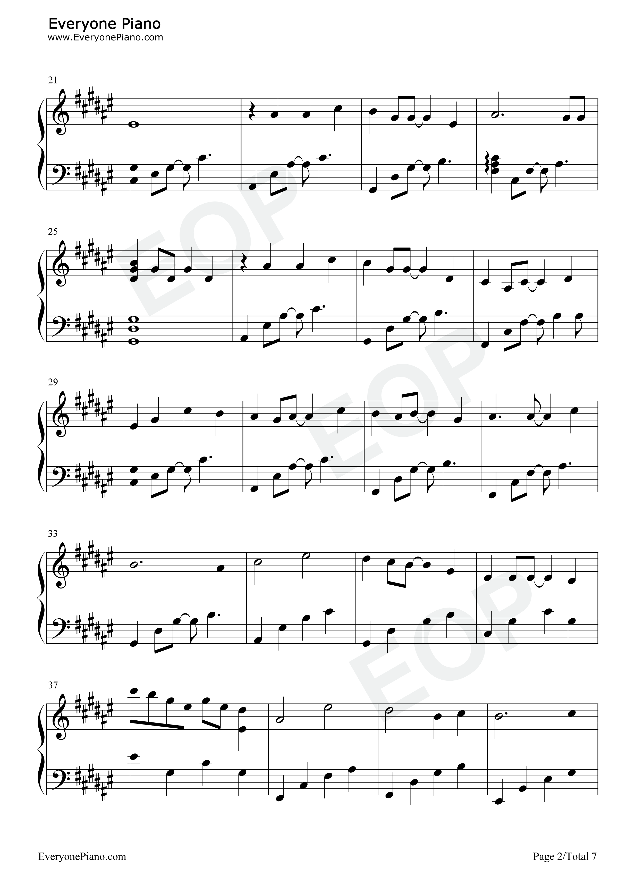 与君知钢琴谱_李蚊香