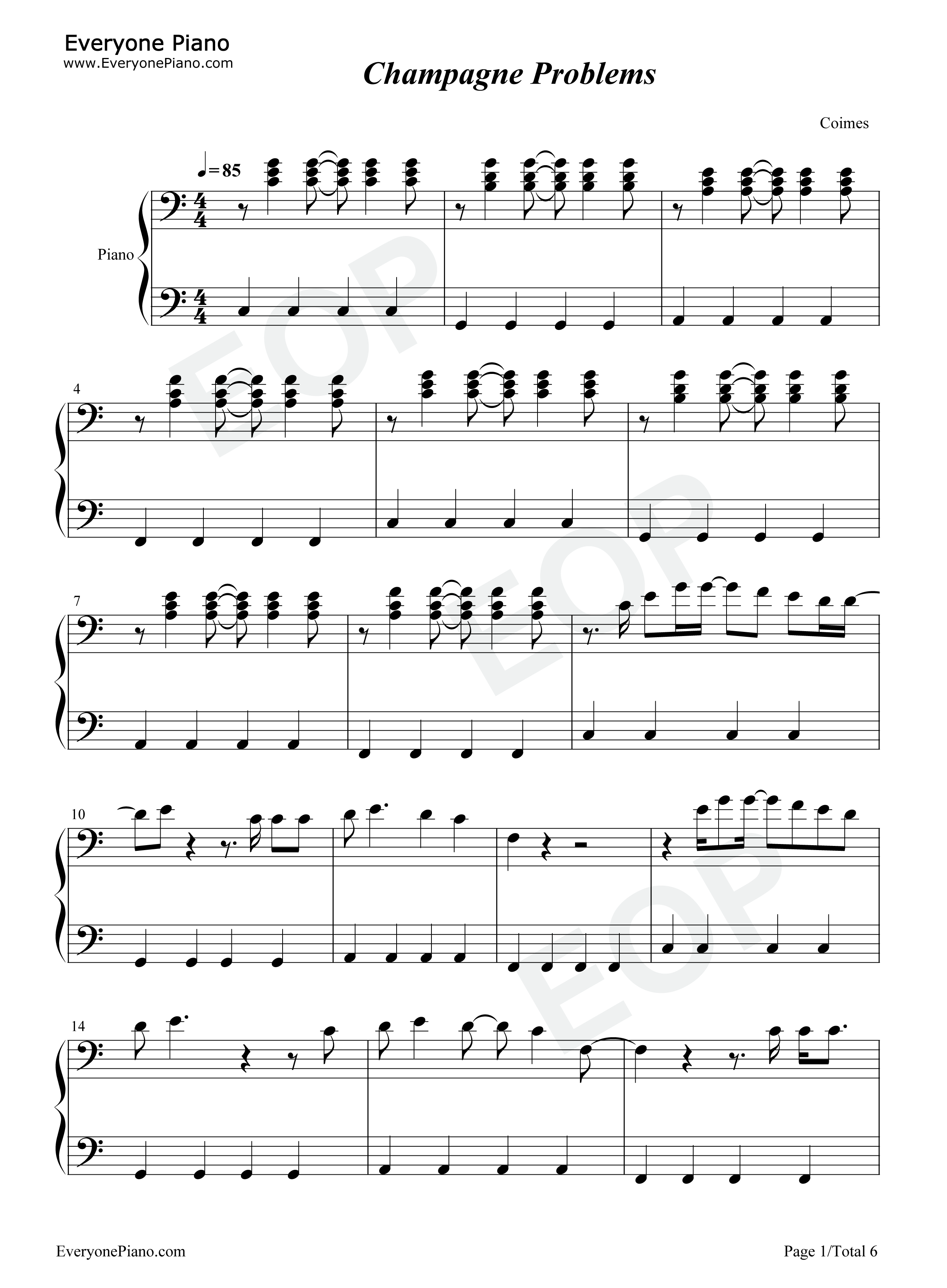 Champagne_Problems钢琴谱_Taylor_Swift