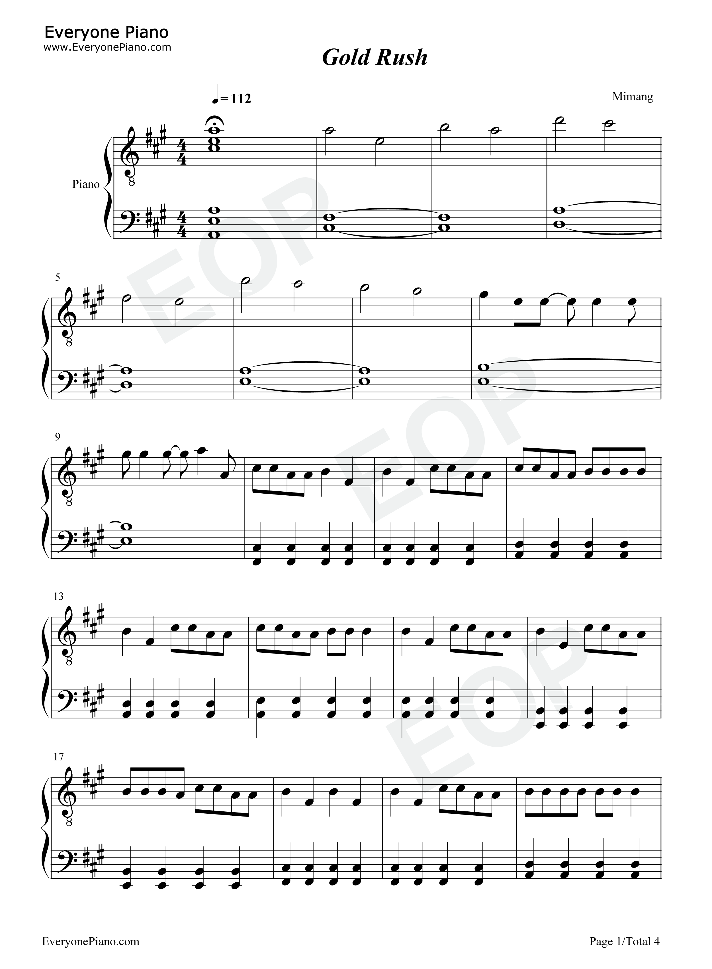 Gold_Rush钢琴谱_Taylor_Swift