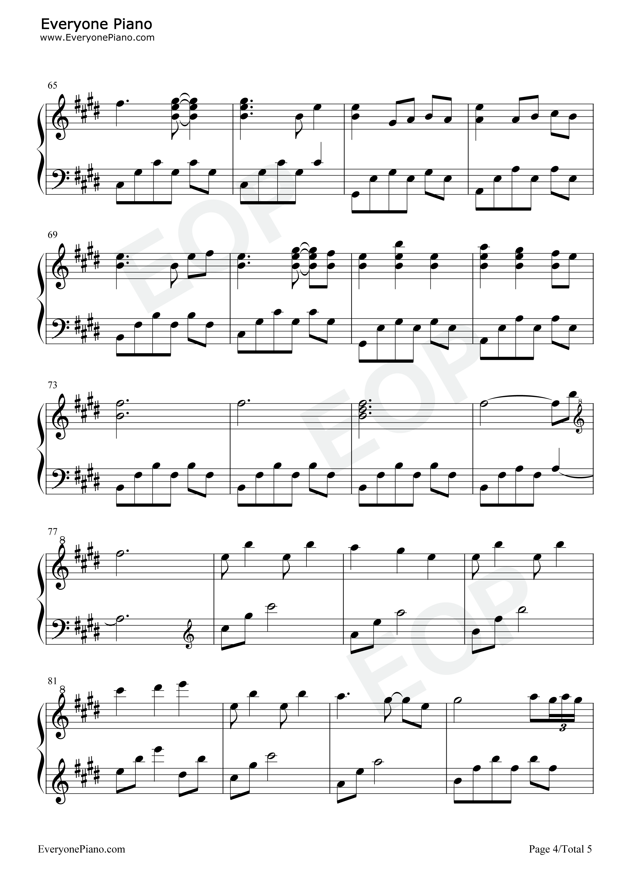 Bilibili入站歌钢琴谱_飞剑